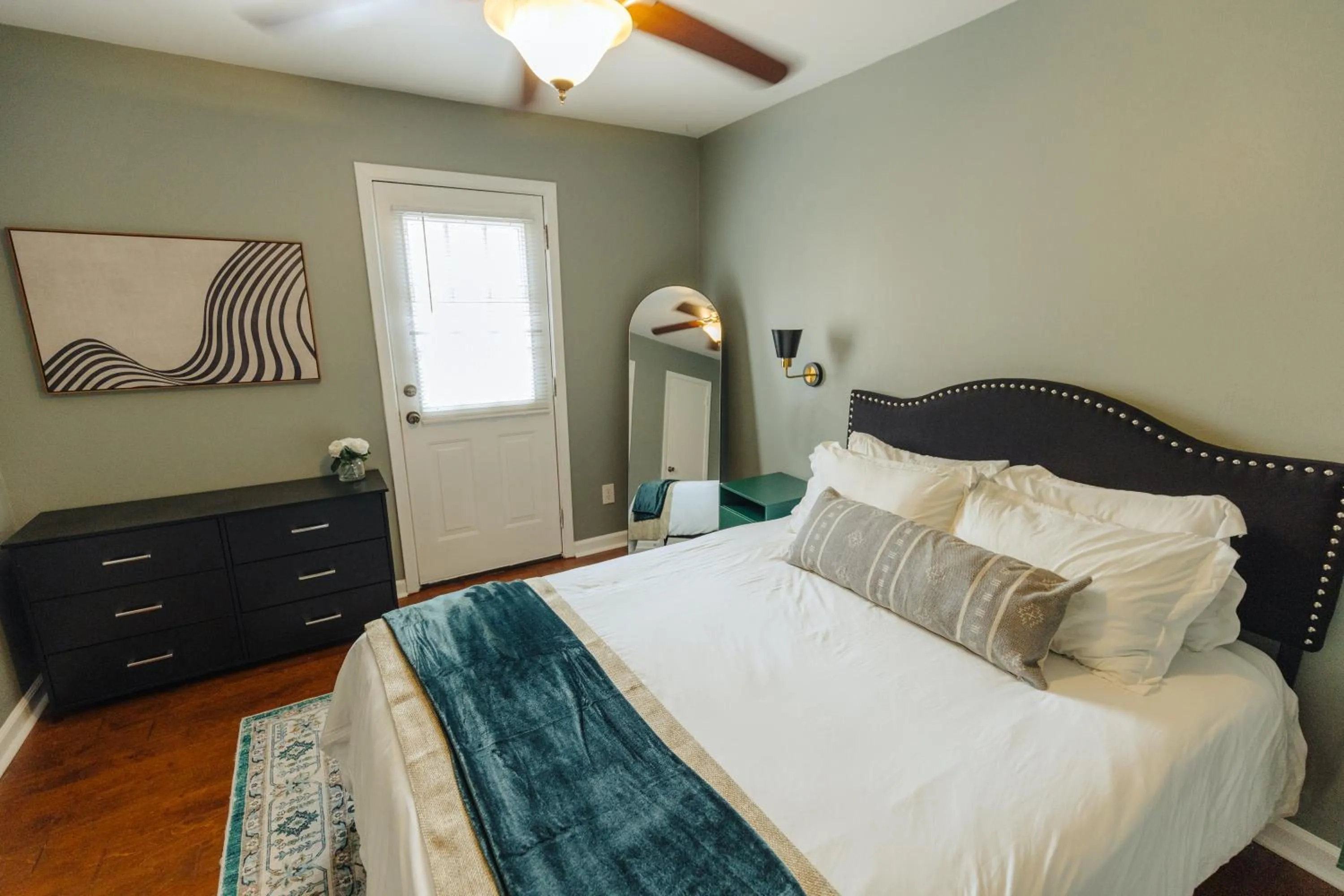 Photo of the whole room, Bed in Centrally Located 2BR Overton Square Unit 1 Fast WiFi Free Parking Yes Pets
