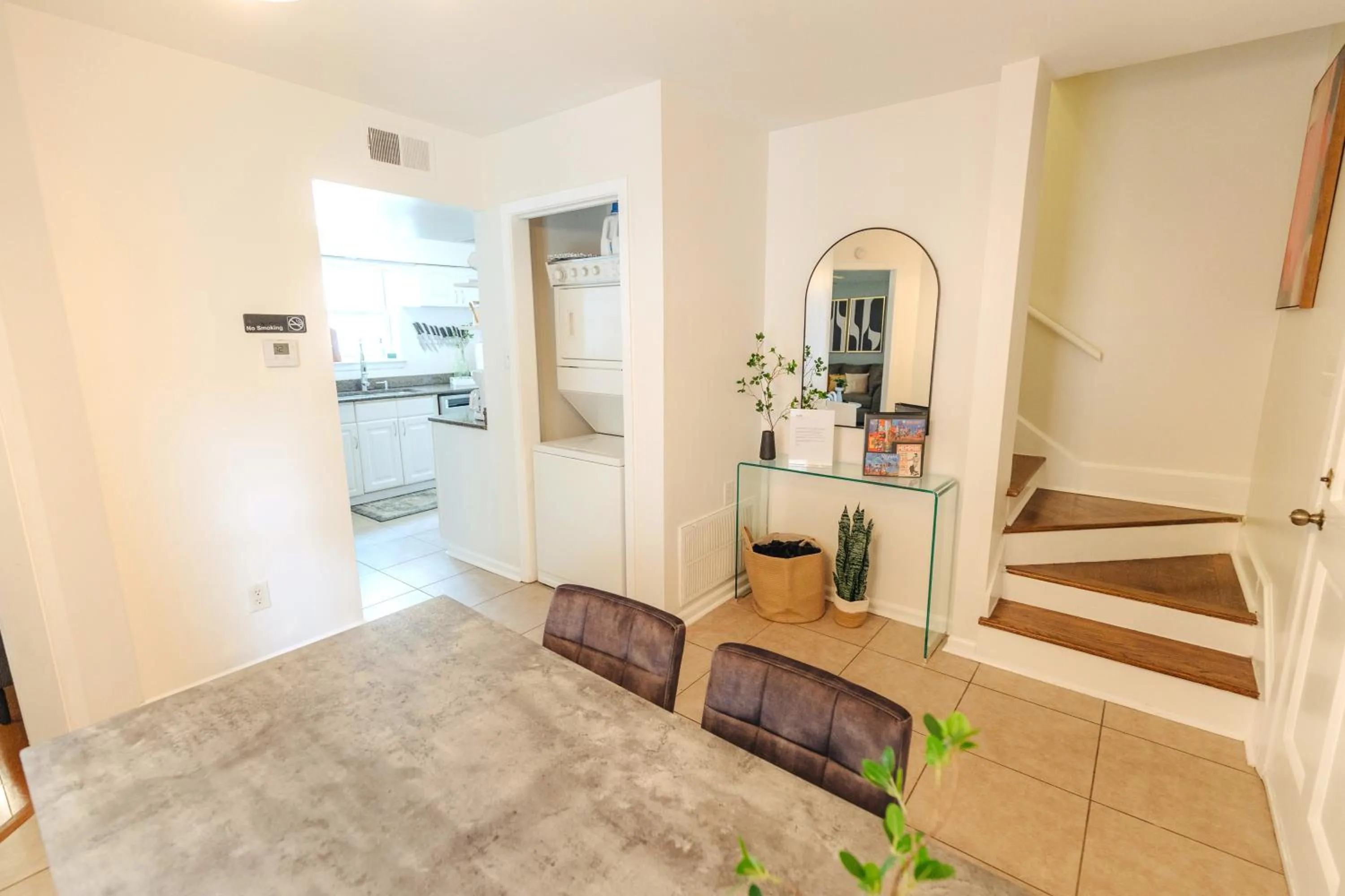 Dining area in Centrally Located 2BR Overton Square Unit 1 Fast WiFi Free Parking Yes Pets