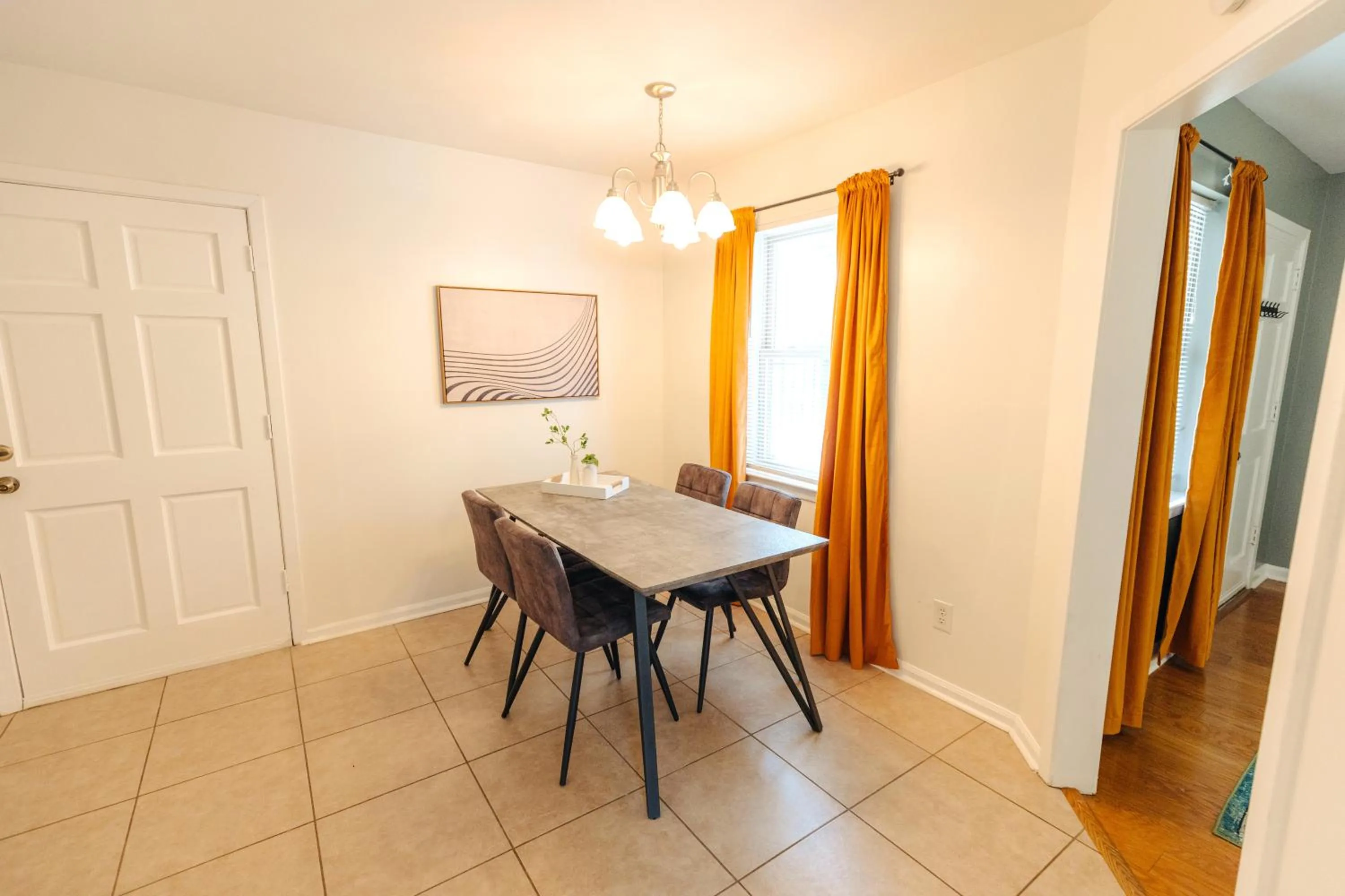 Dining area in Centrally Located 2BR Overton Square Unit 1 Fast WiFi Free Parking Yes Pets