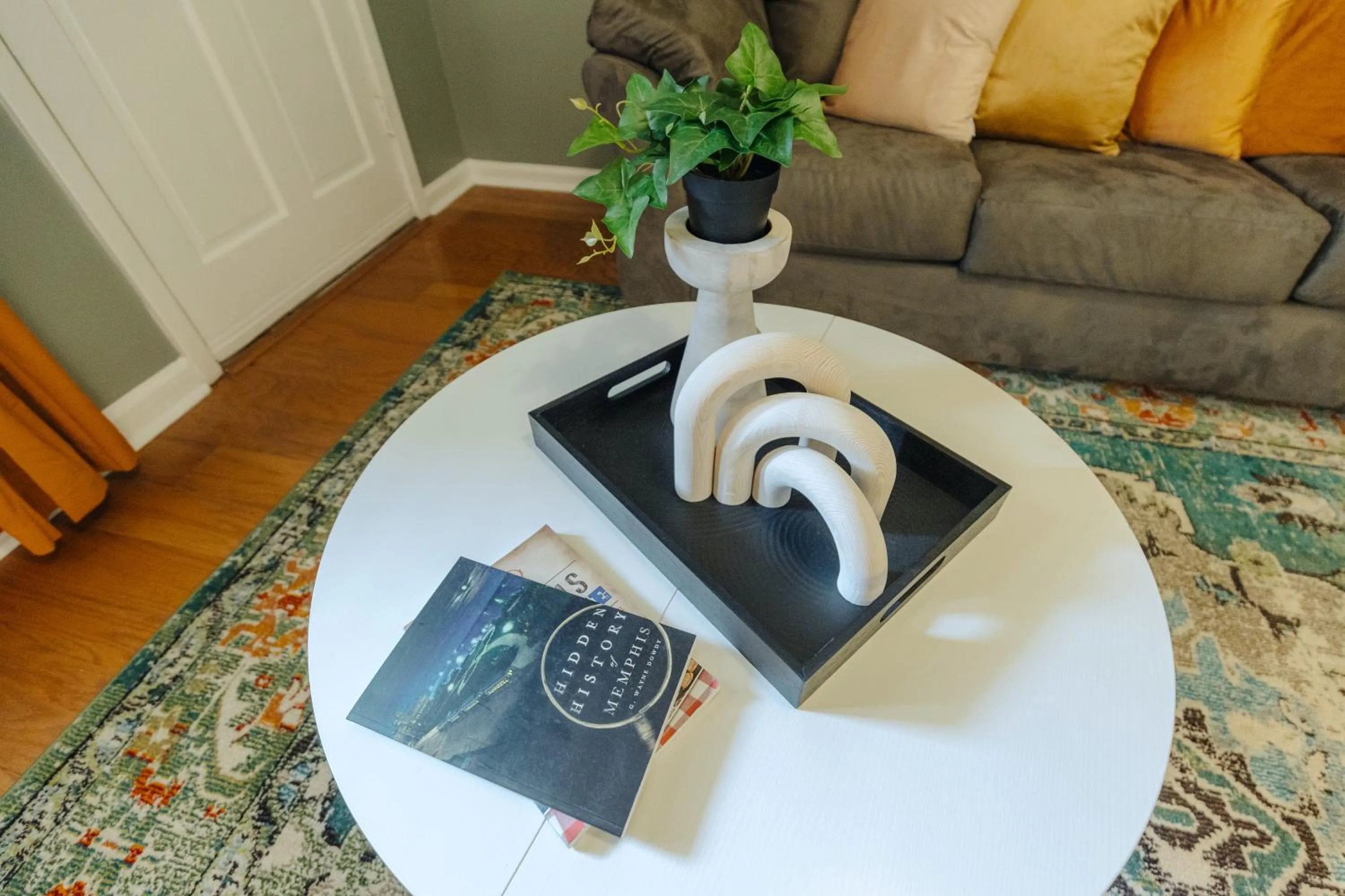 Living room in Centrally Located 2BR Overton Square Unit 1 Fast WiFi Free Parking Yes Pets