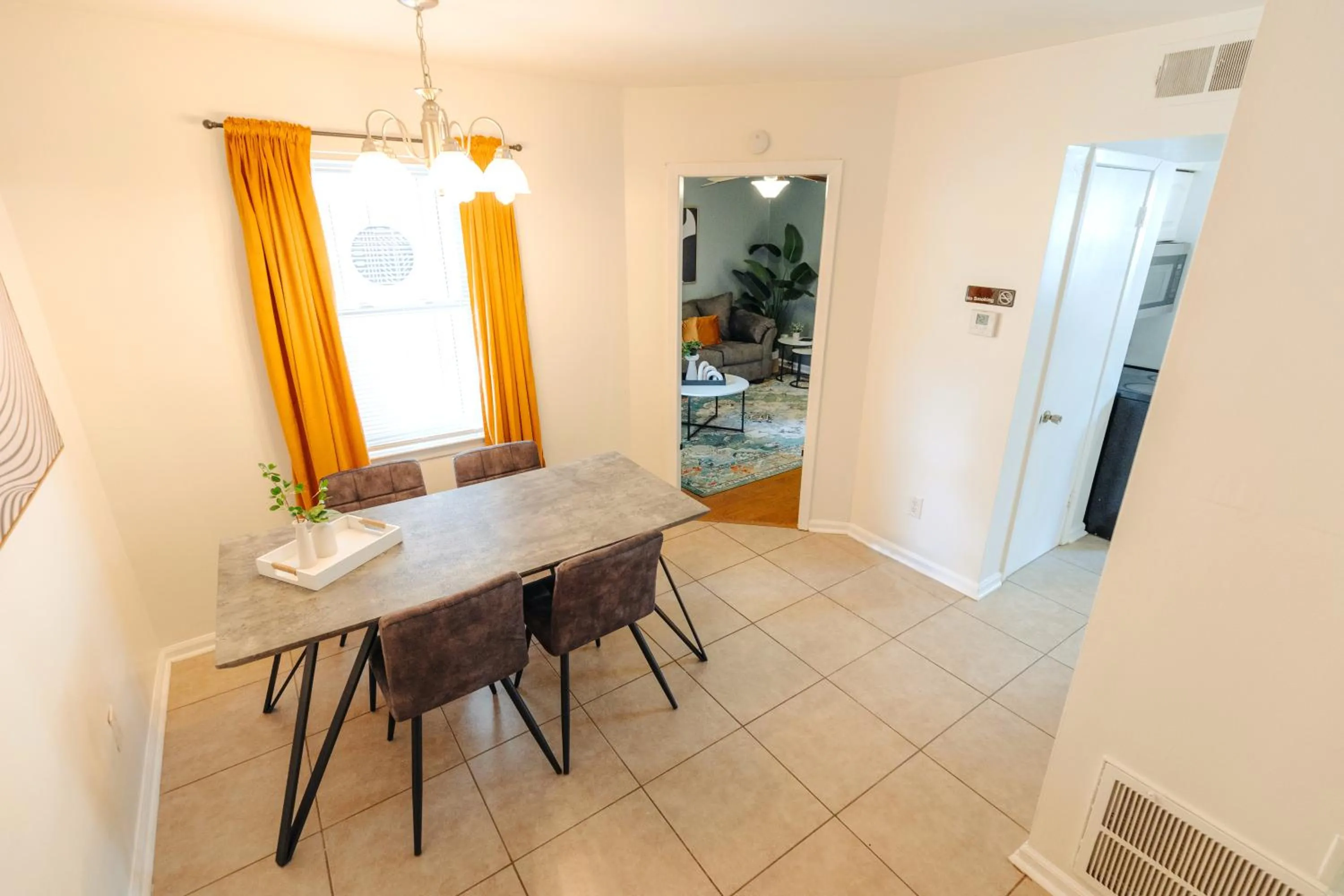 Dining area in Centrally Located 2BR Overton Square Unit 1 Fast WiFi Free Parking Yes Pets