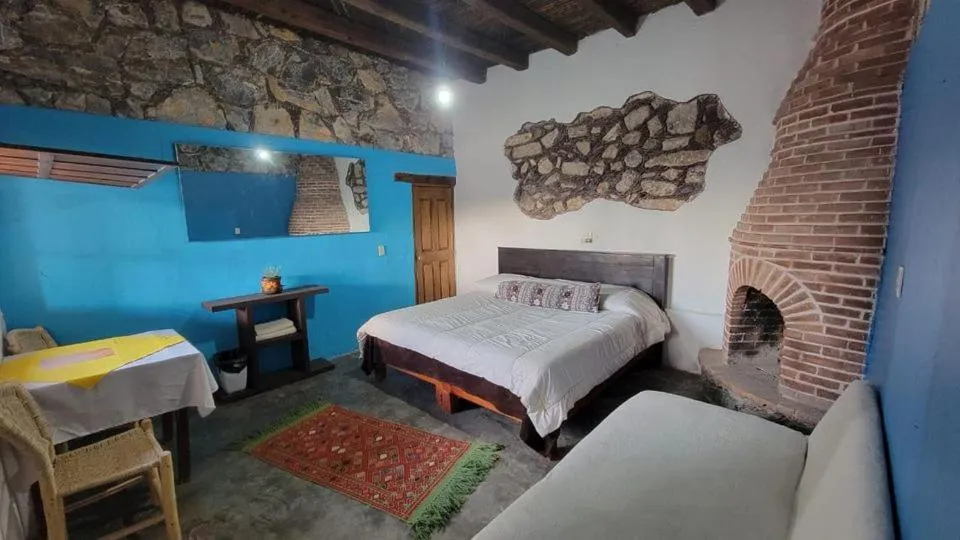 Bed in HOTEL RINCÓN MAGICO REAL DE CATORCE