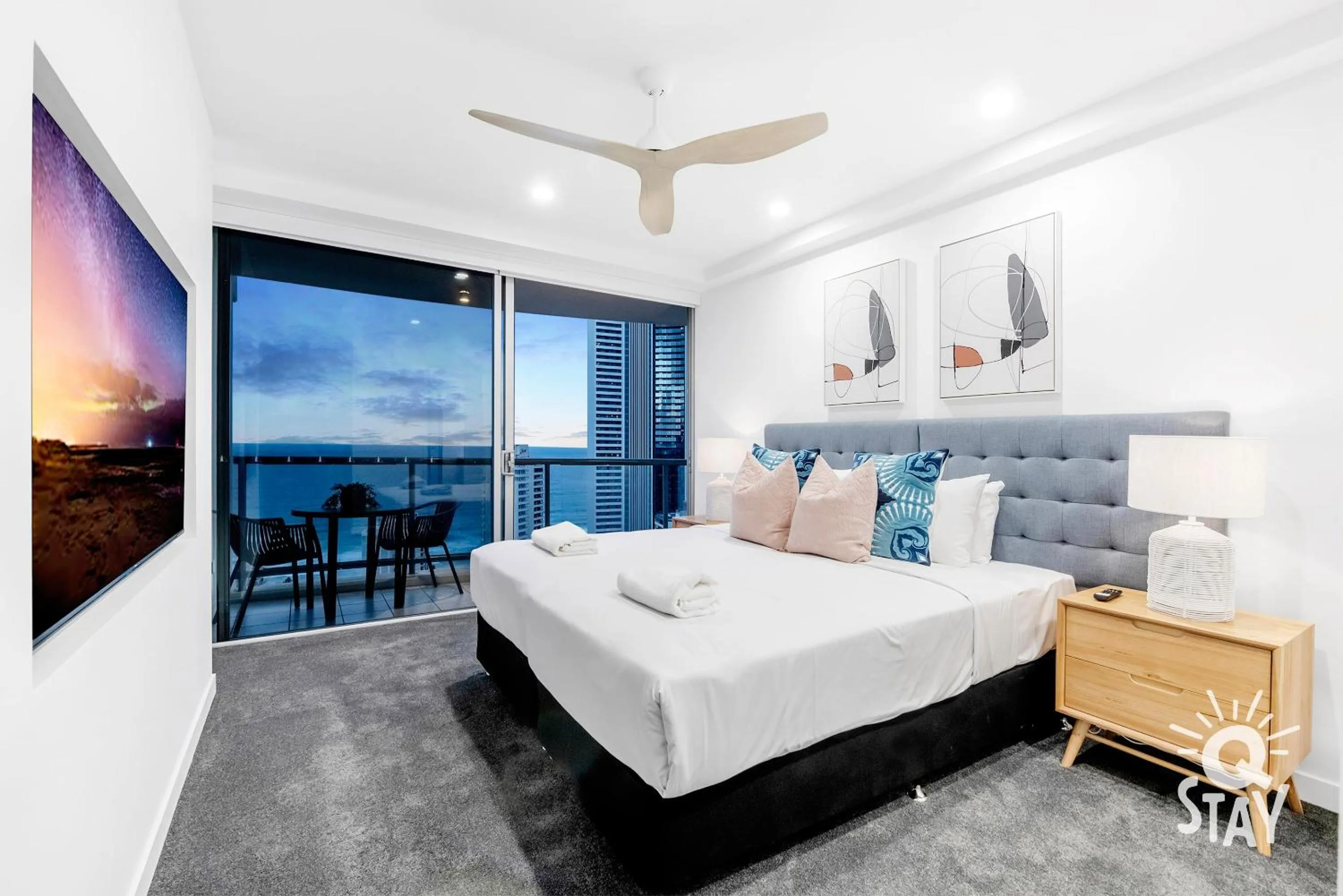 Bedroom, Bed in Chevron Renaissance by Vaun