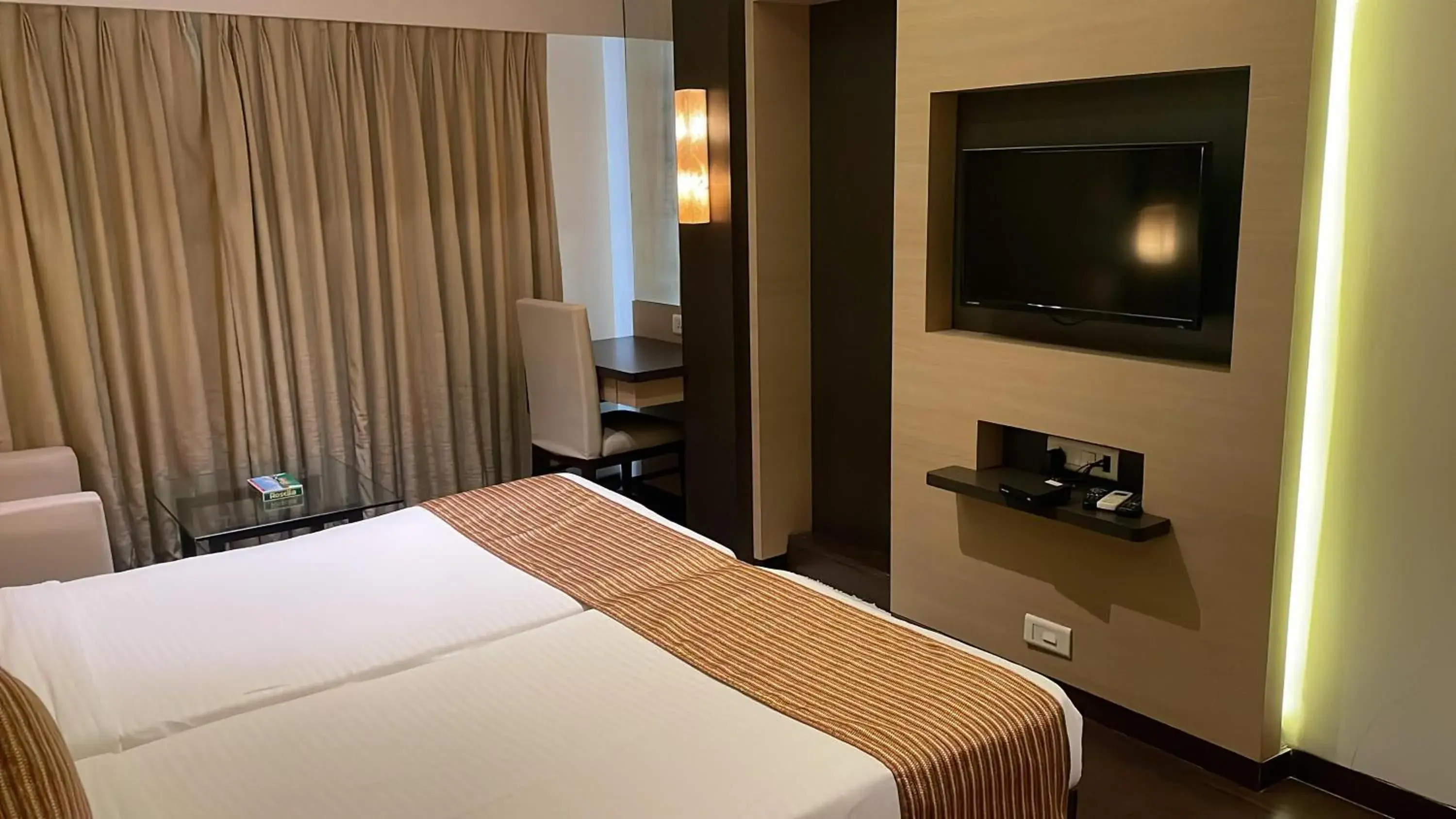 Bed in Galaxy Beacon Hotel, Santacruz ,Mumbai Bed in Galaxy Beacon Hotel, Santacruz ,Mumbai