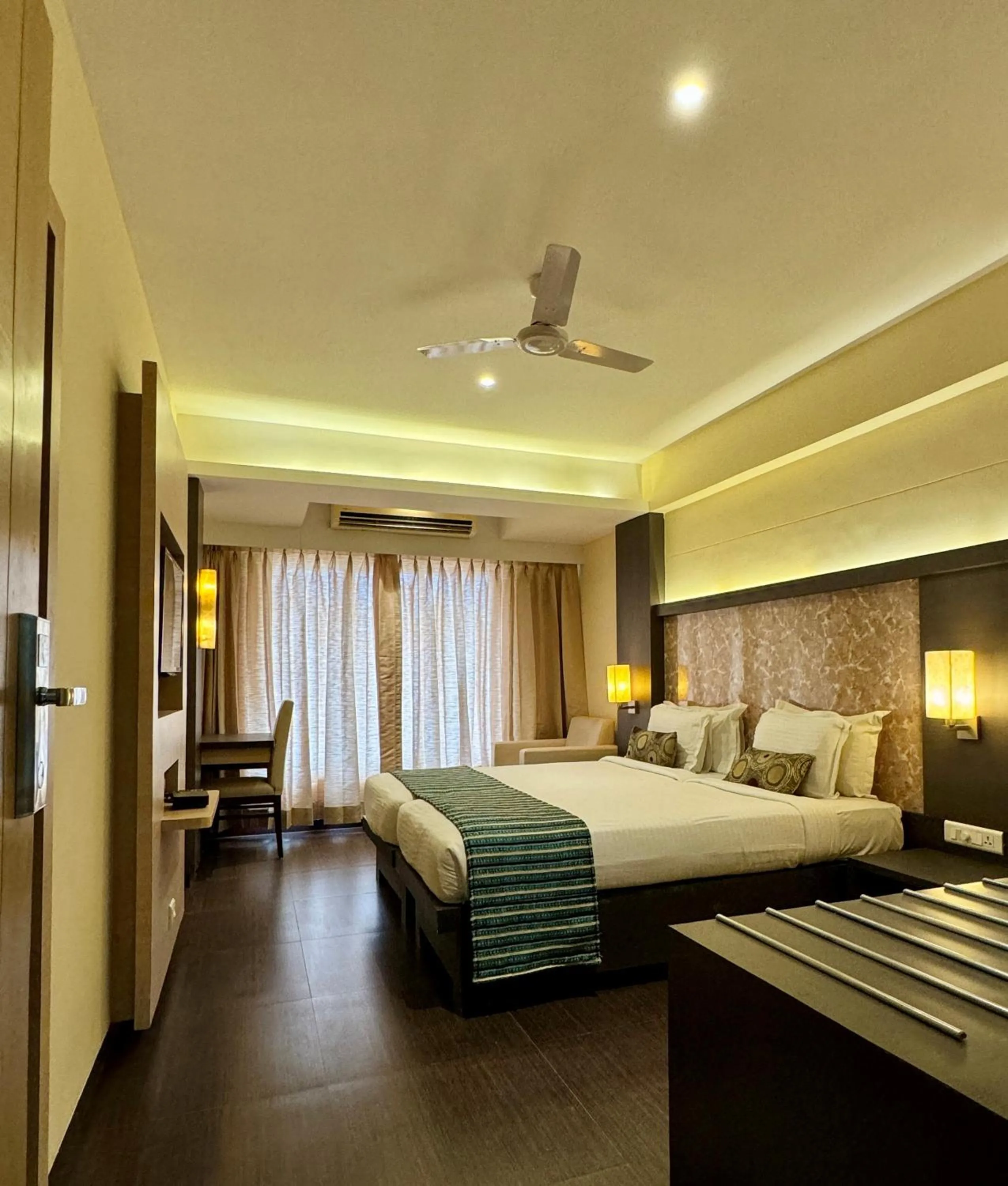 Bedroom, Bed in Galaxy Beacon Hotel, Santacruz ,Mumbai