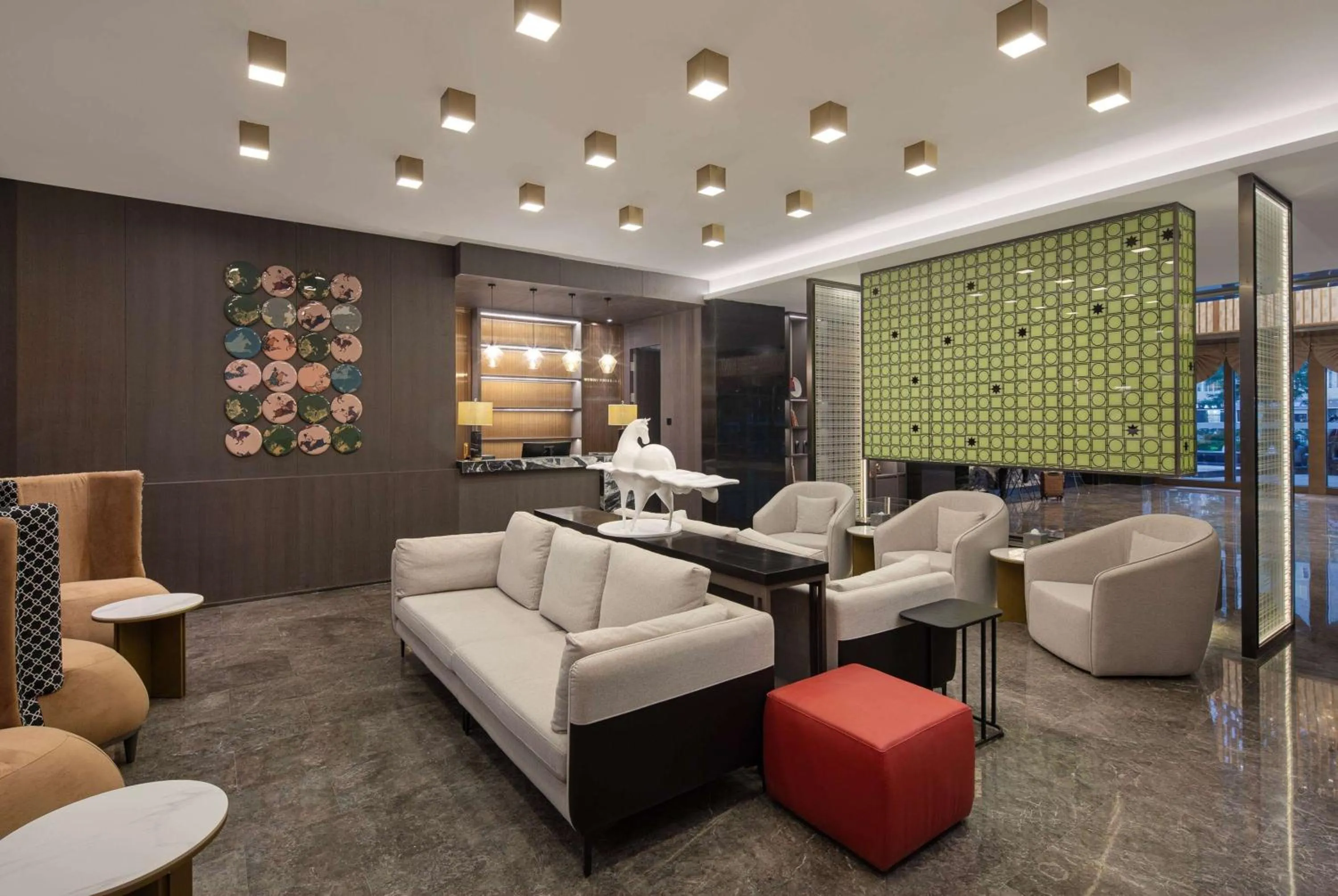 Lobby or reception in Ramada by Wyndham Bayannur