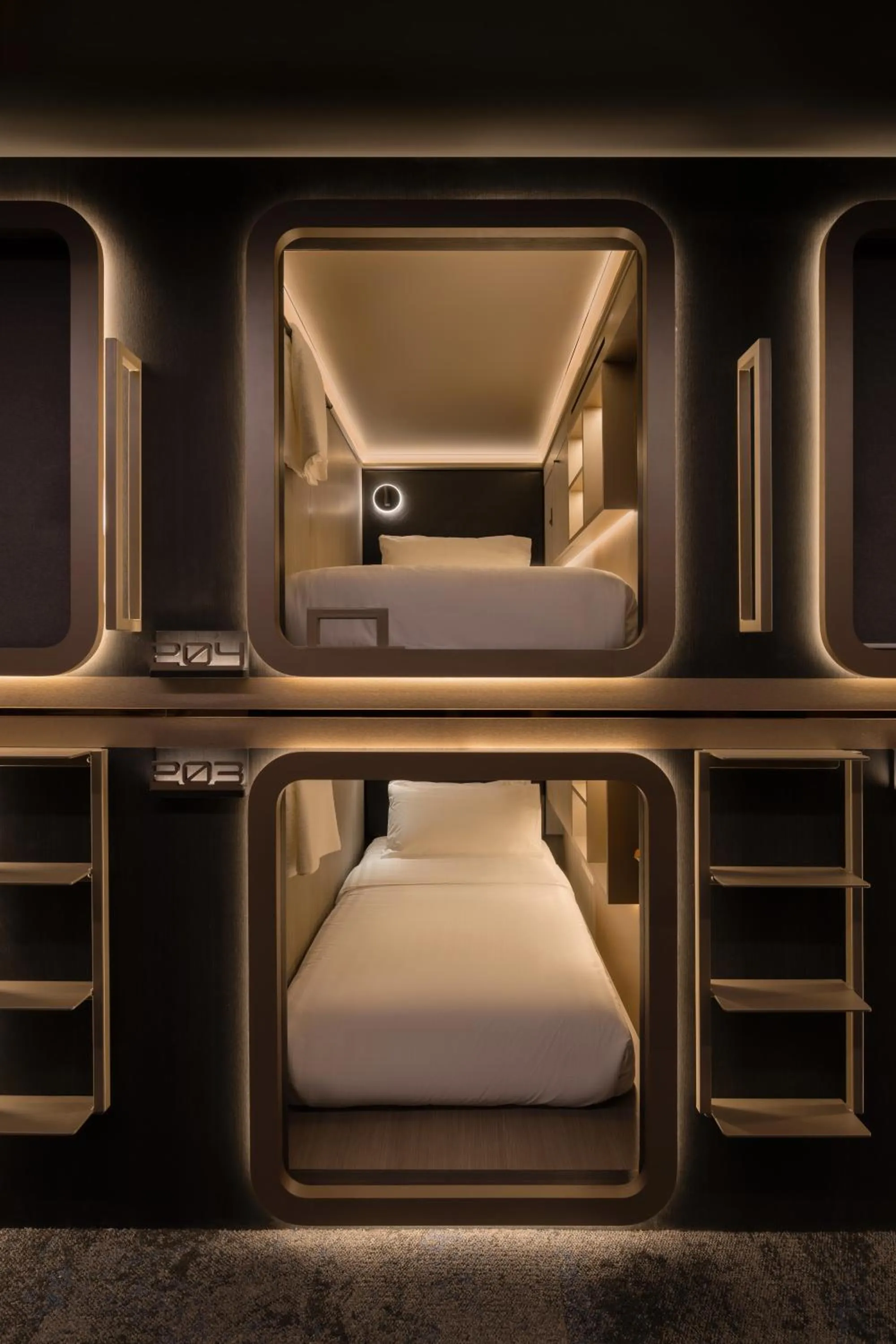 View (from property/room), Bed in Cube Social Boutique Capsule Hotel at Boat Quay