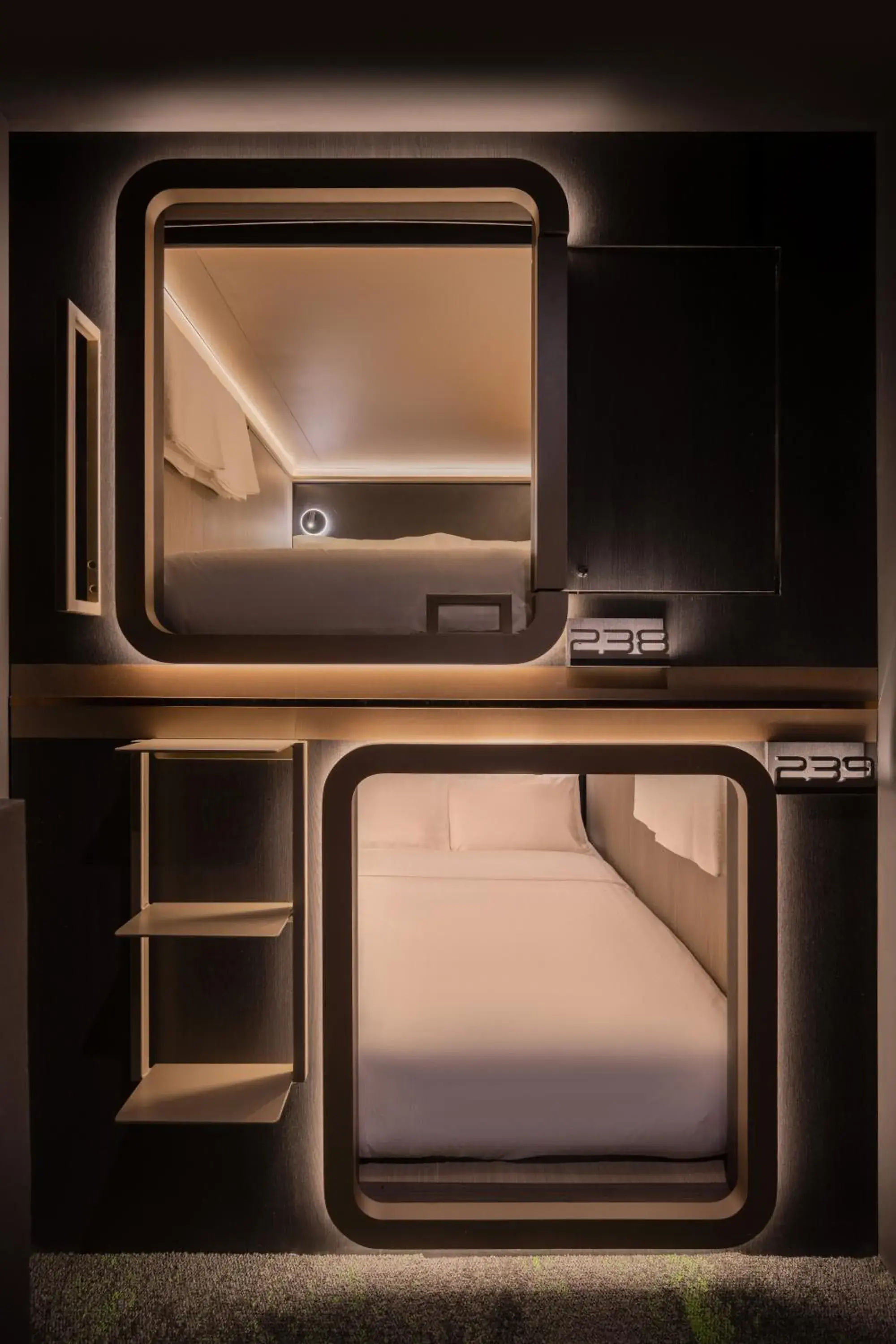 Private Room with 2 Queen Capsules (Shared Bathroom) in Cube Social Boutique Capsule Hotel at Boat Quay Private Room with 2 Queen Capsules (Shared Bathroom) in Cube Social Boutique Capsule Hotel at Boat Quay