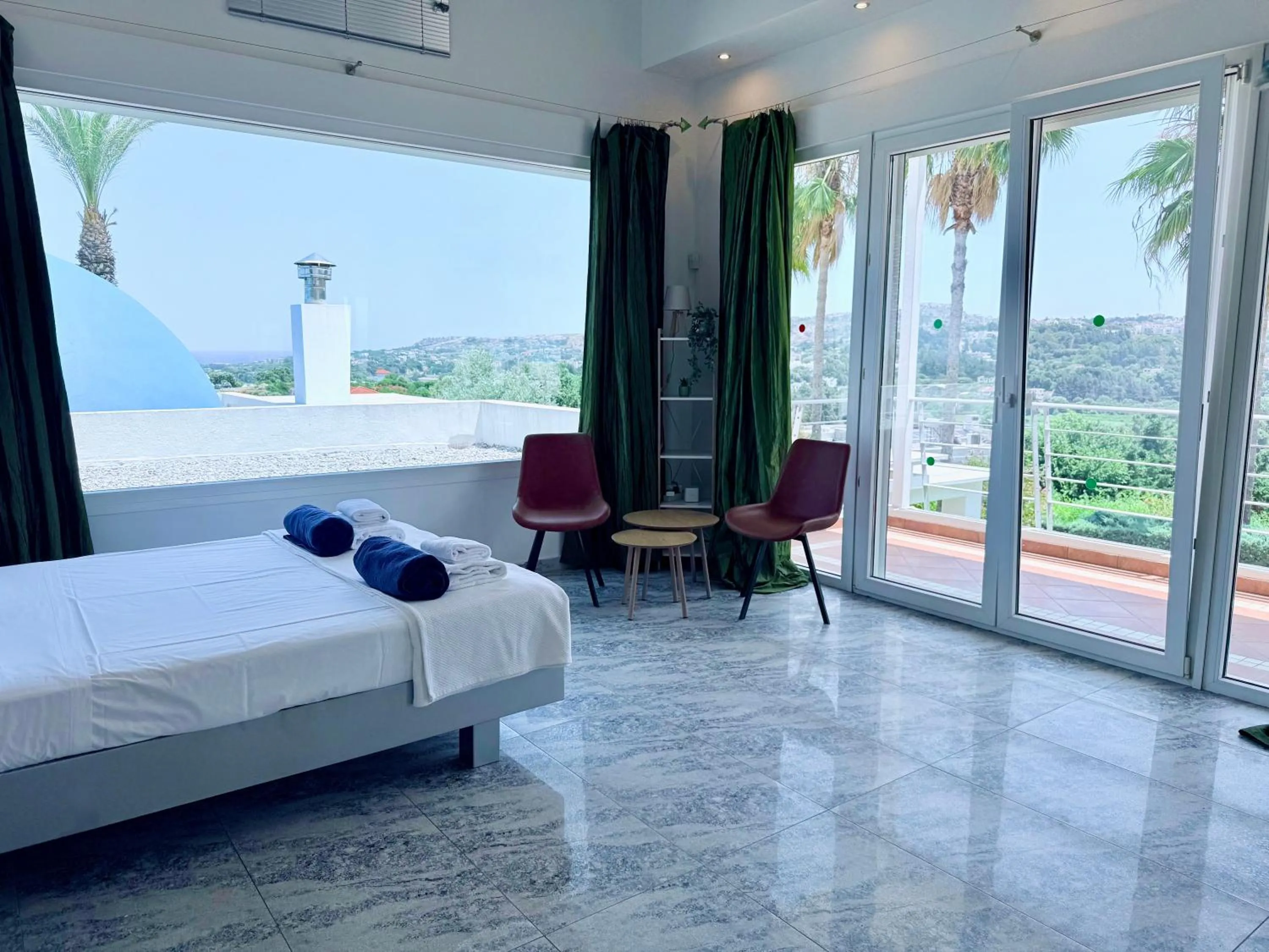 View (from property/room), Bed in Grande Dame Villa of Rhodes