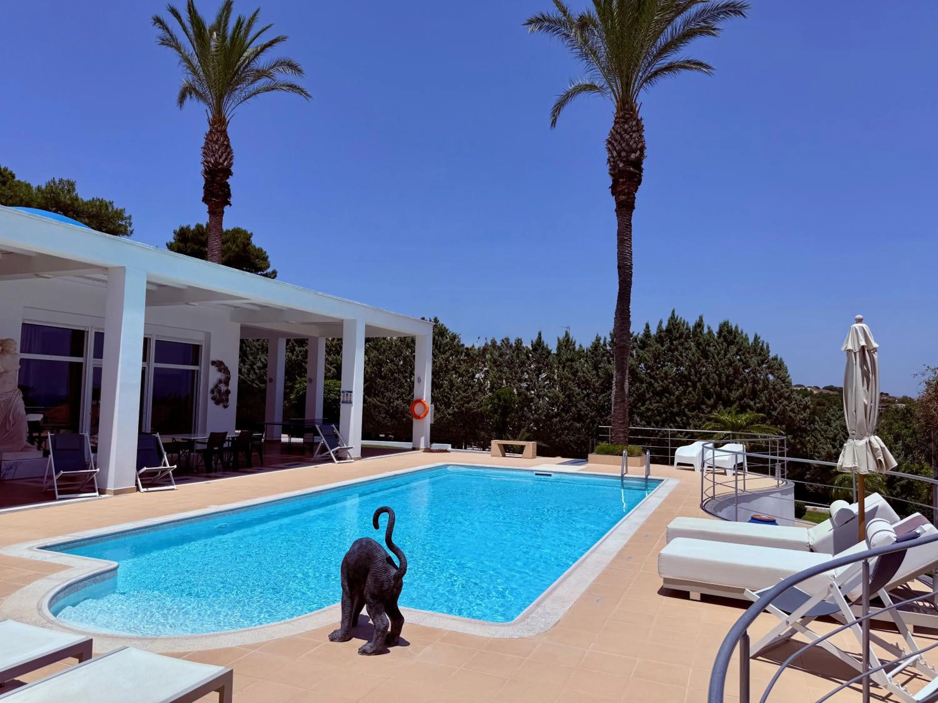 Pool view in Grande Dame Villa of Rhodes