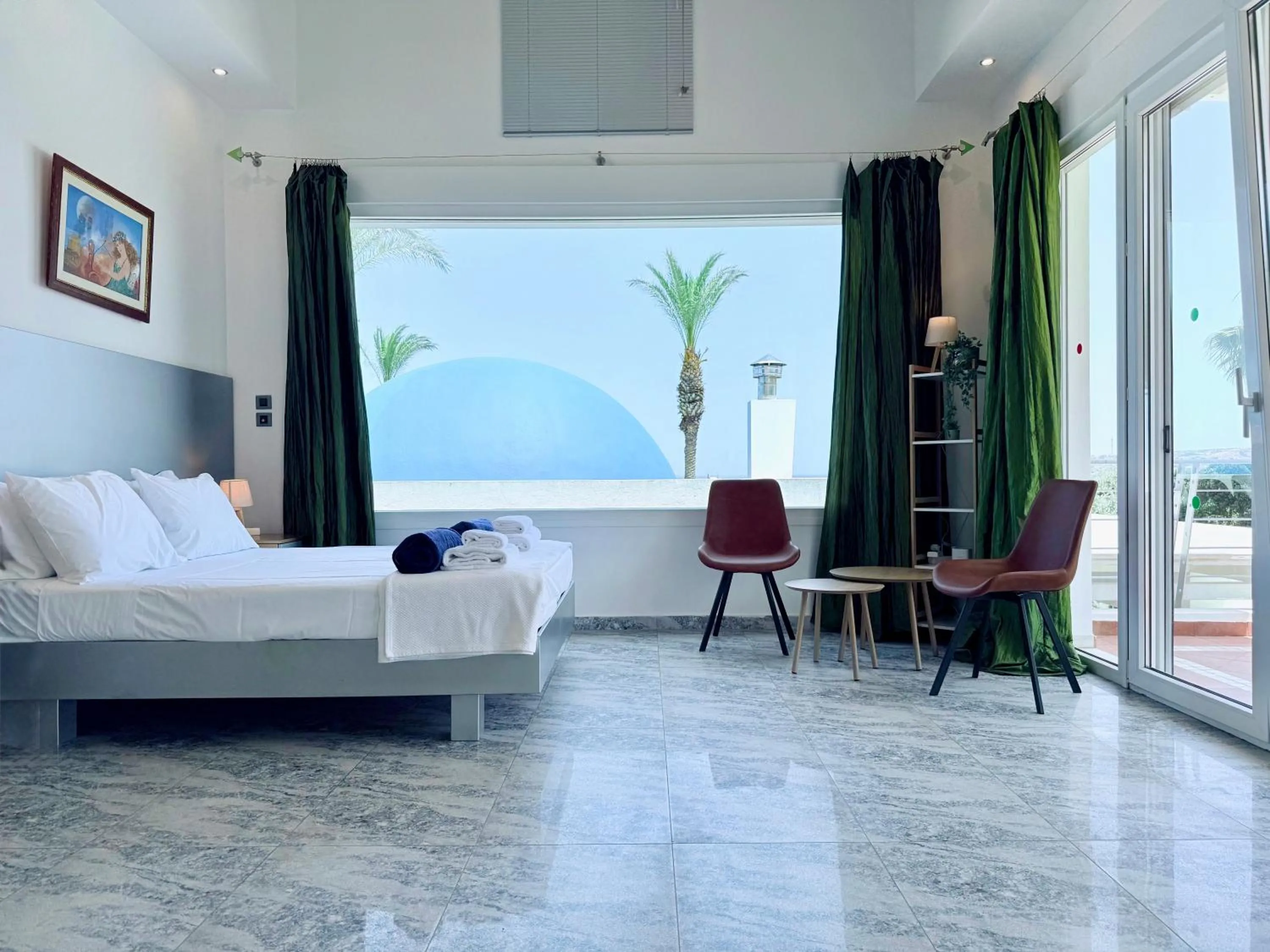 Bedroom, Bed in Grande Dame Villa of Rhodes