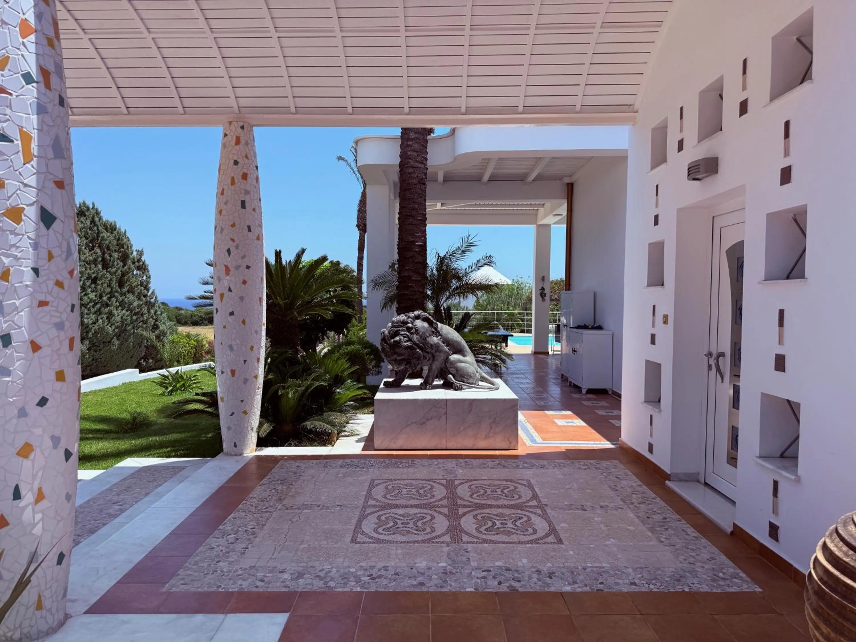 Facade/entrance in Grande Dame Villa of Rhodes