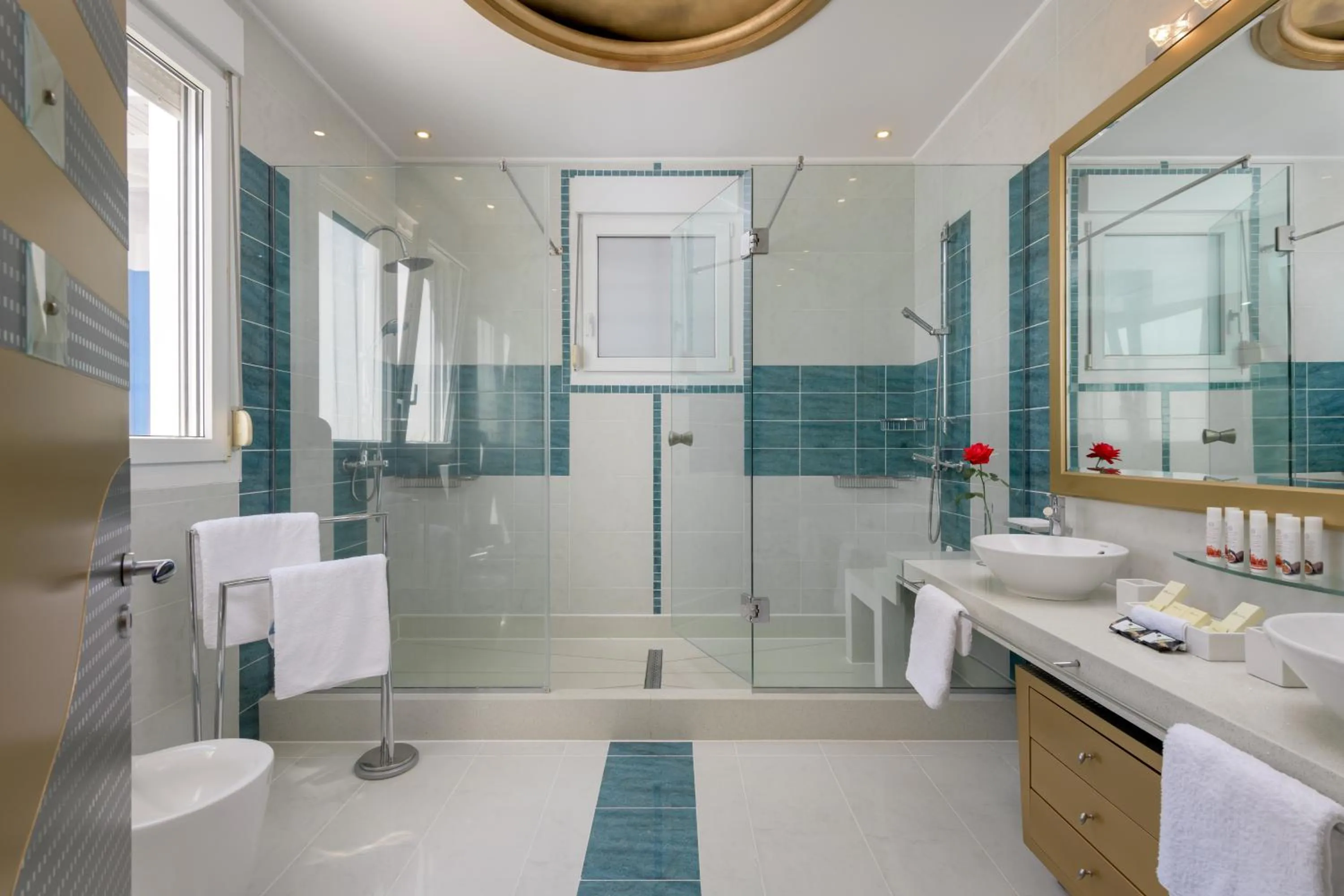 Bathroom in Grande Dame Villa of Rhodes