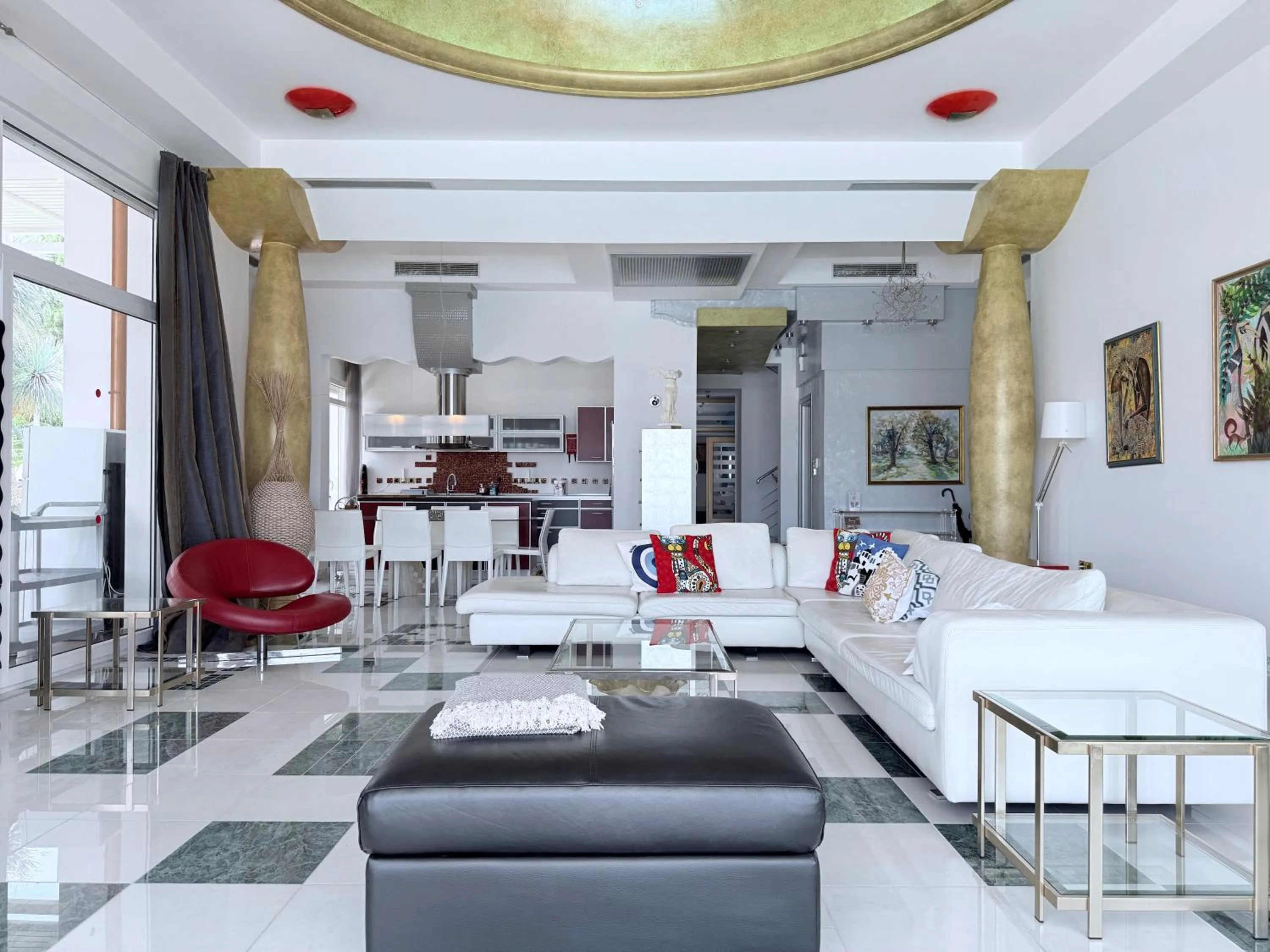 Seating area in Grande Dame Villa of Rhodes