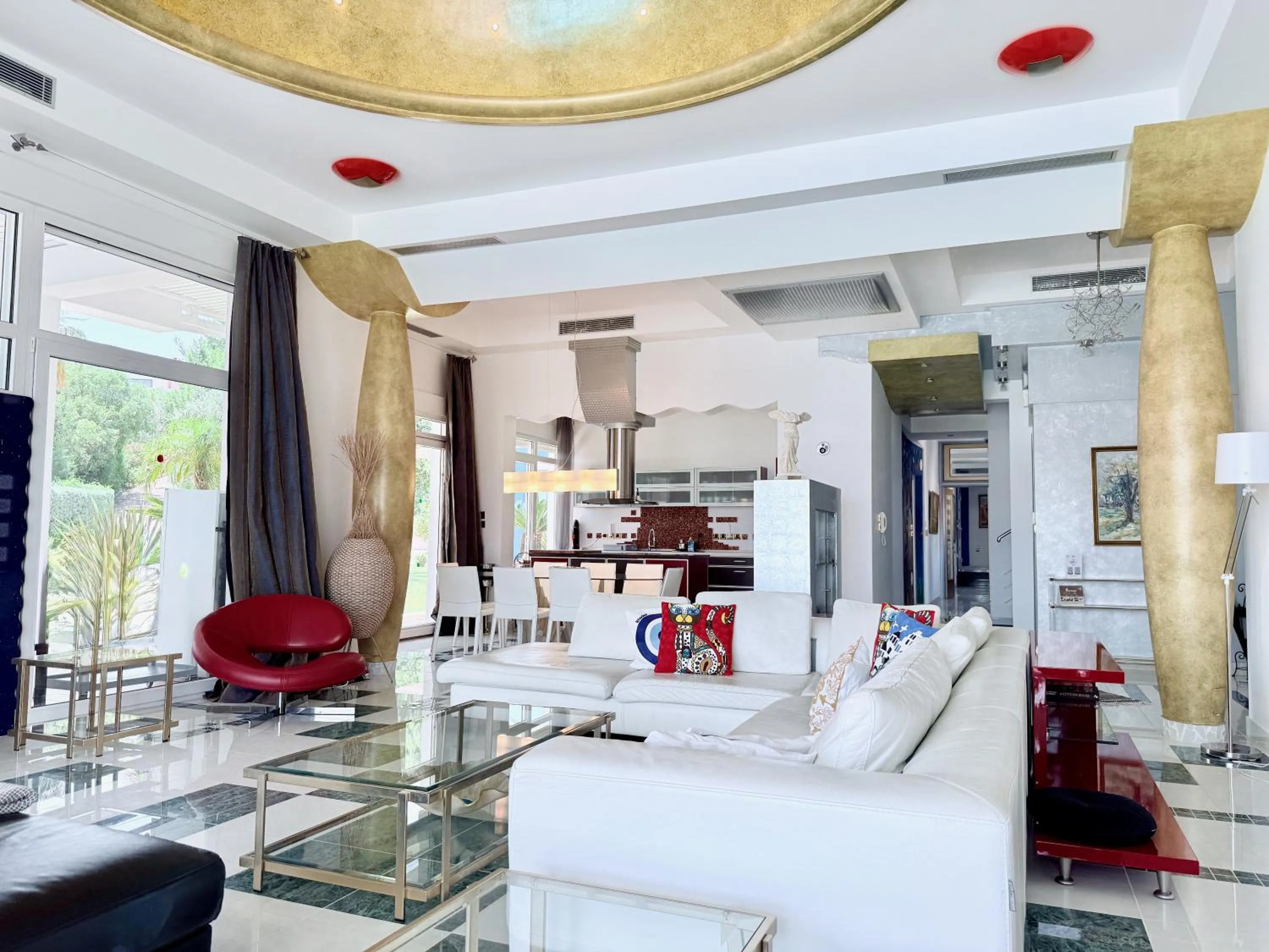 Living room in Grande Dame Villa of Rhodes