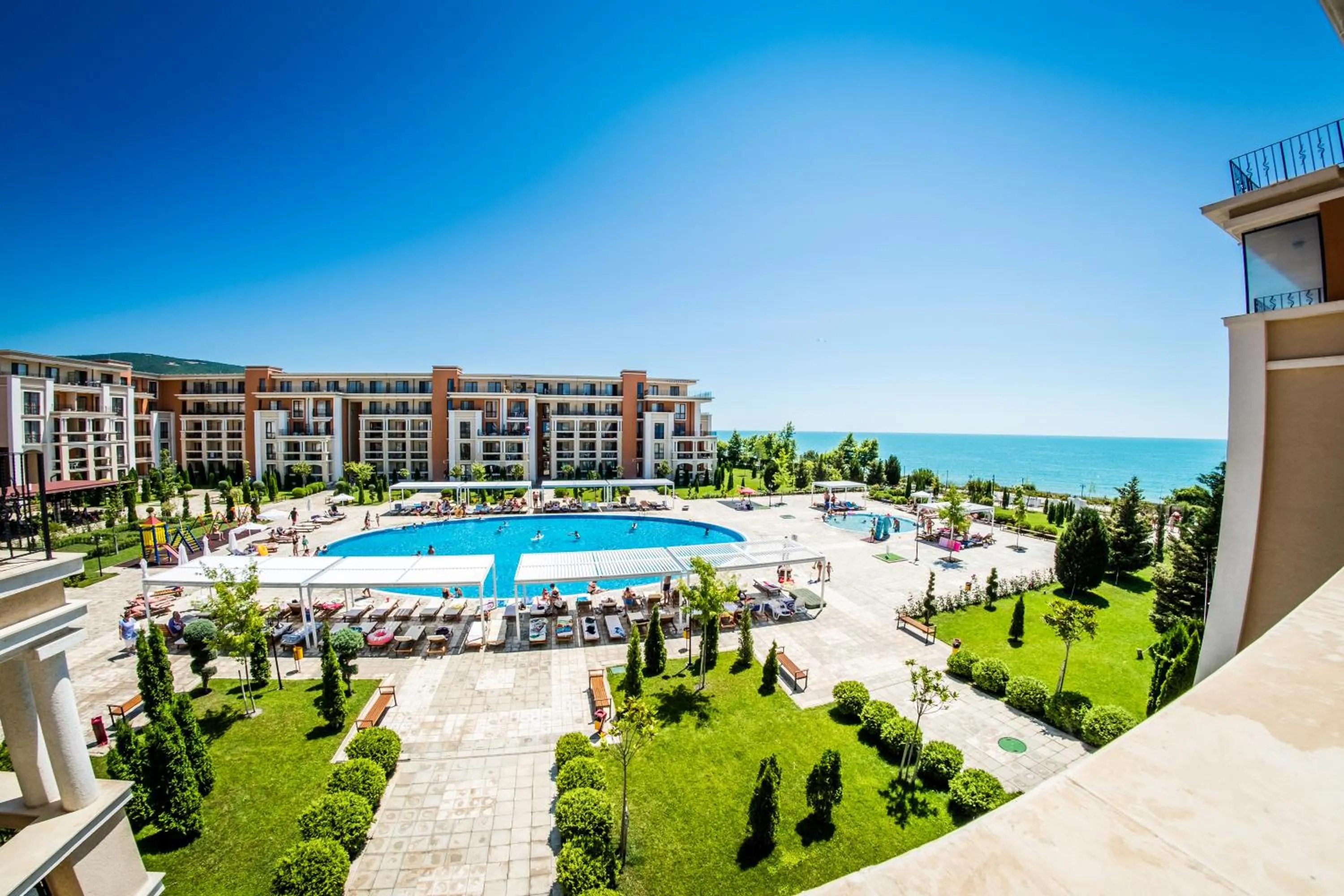Pool view in Prestige Sands Resort