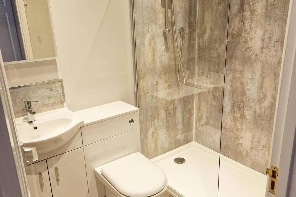 Shower in Unique 2BD Apartment Folkestone Harbour