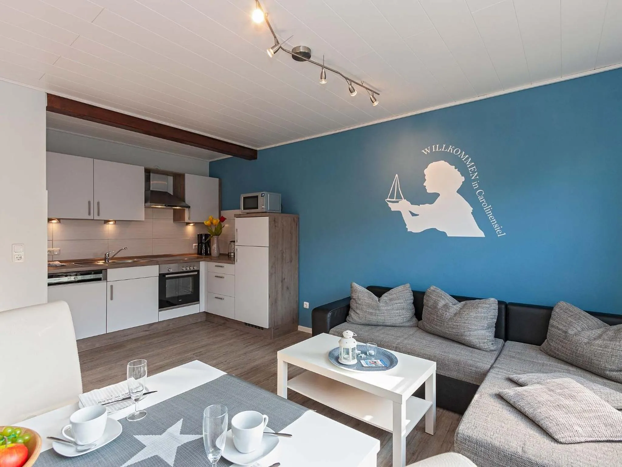 Kitchen or kitchenette in Ferienwohnanlage Lübben