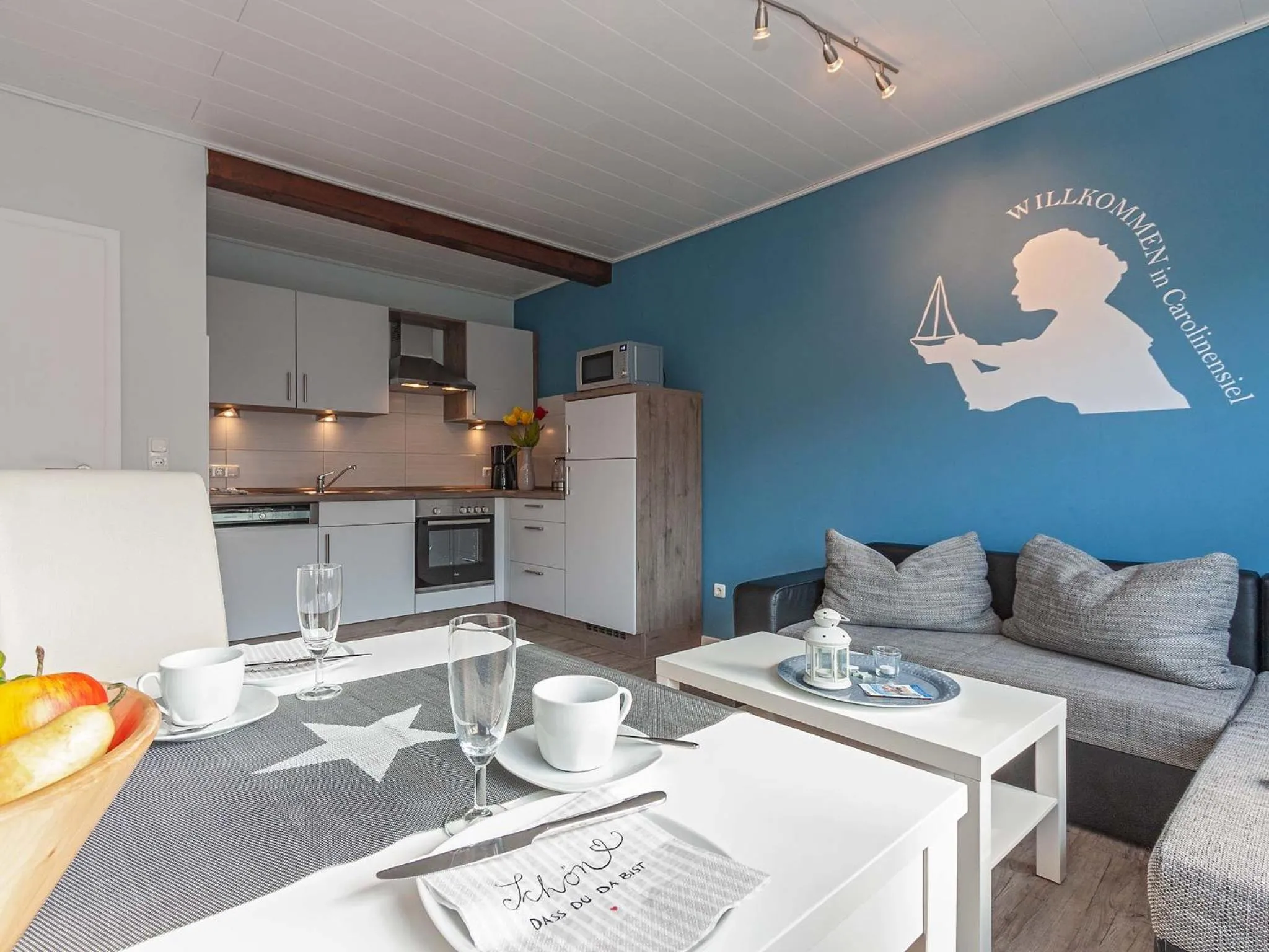 Kitchen or kitchenette in Ferienwohnanlage Lübben