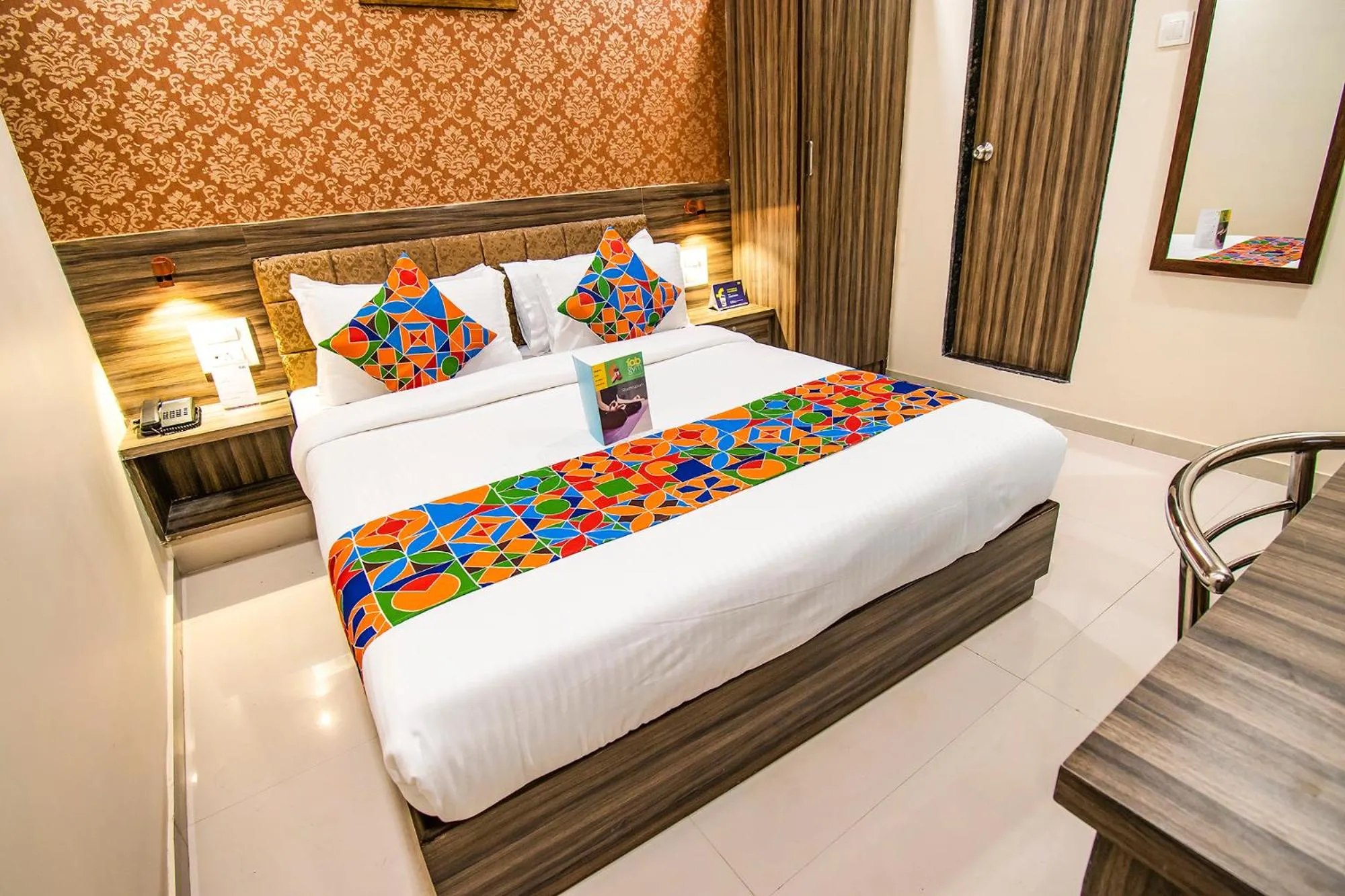 Bed in FabExpress Orange Suites - Nr Mumbai International Airport