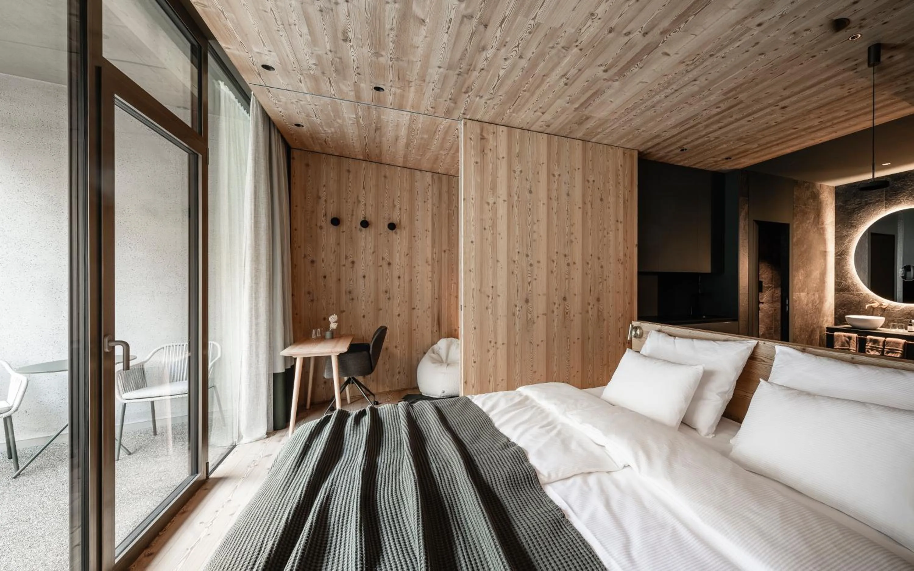 Bed in OLM Nature Escape - Eco Aparthotel
