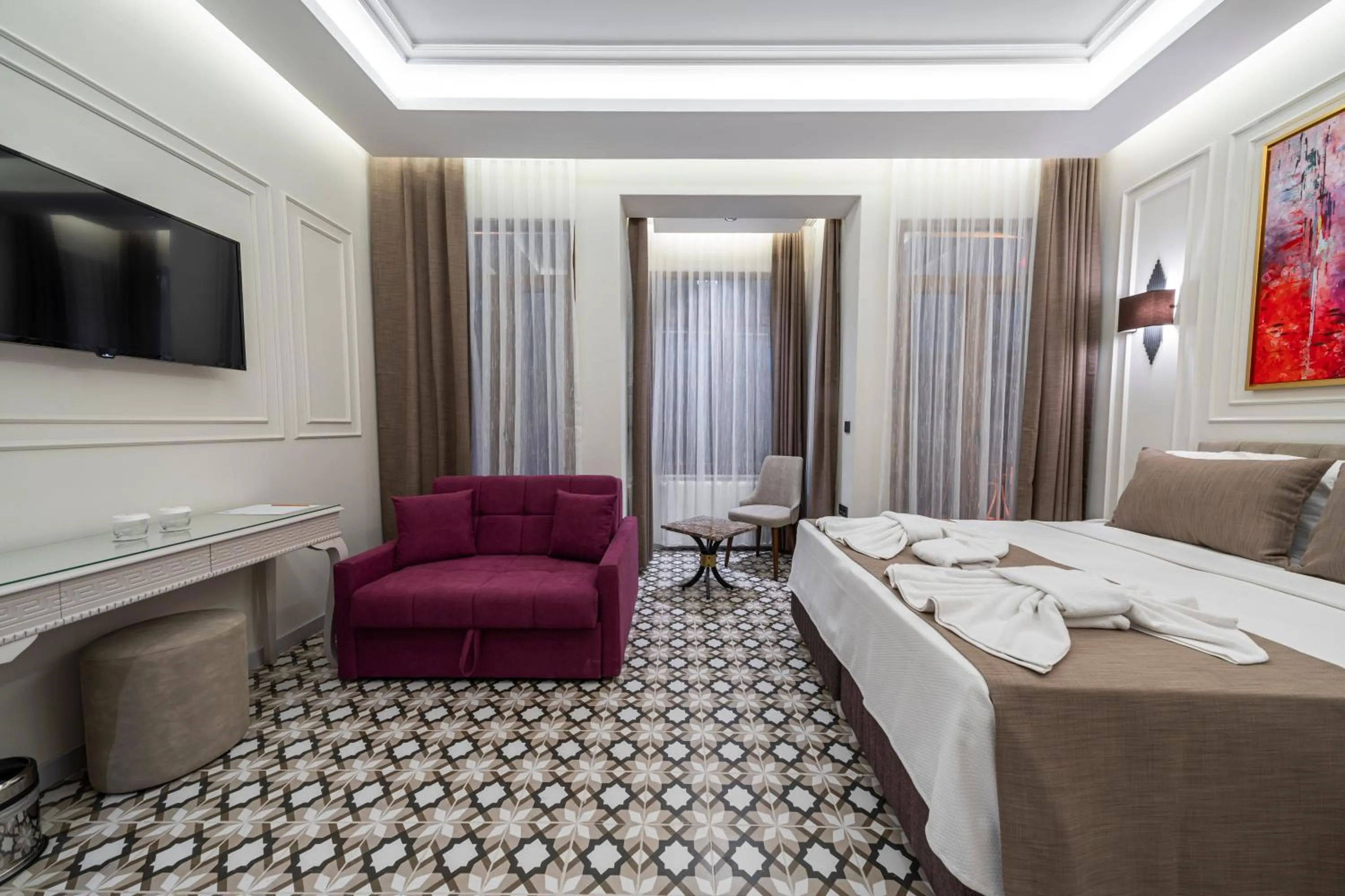 Bed in Pera Luna Premium Hotel