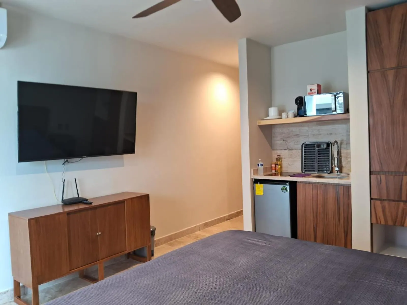 Bed in Charming studio Akua Tulum Aldea Zama Premium