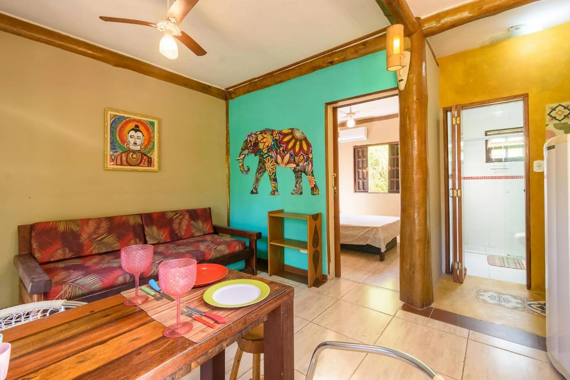 Kitchen or kitchenette in Chalés Yababali Lagoinha