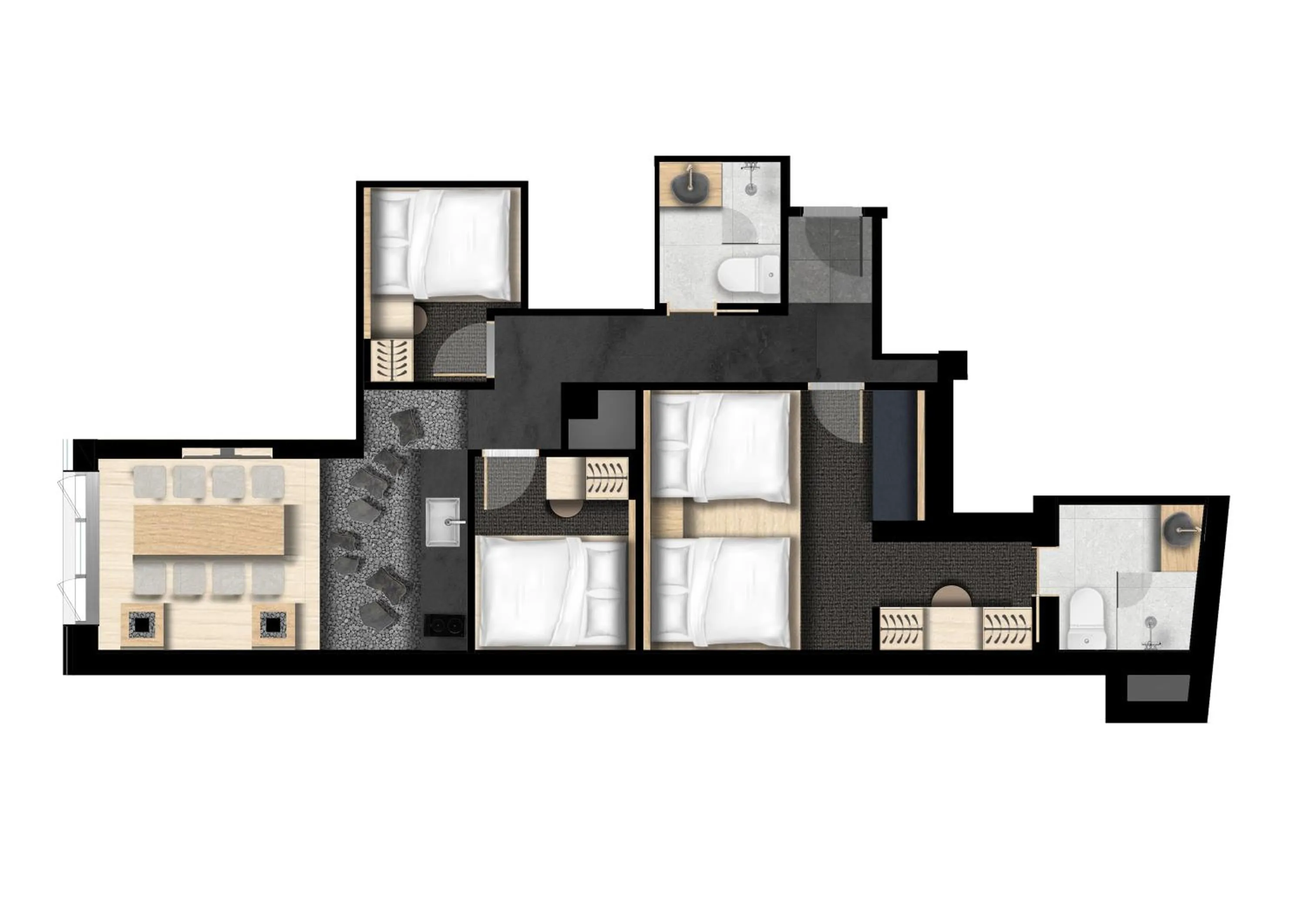 Floor plan in UH Suite Central Seoul