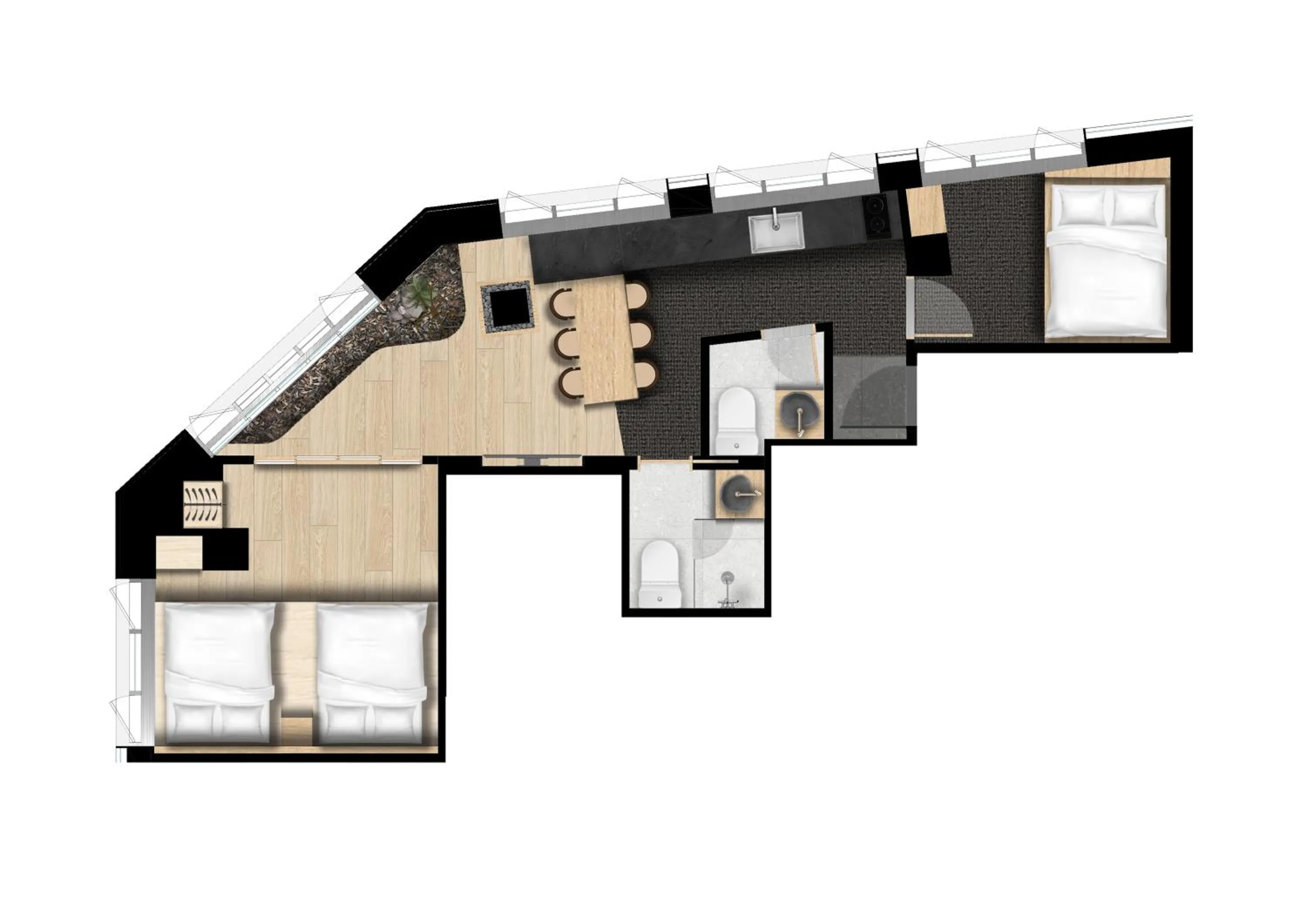 Floor plan in UH Suite Central Seoul