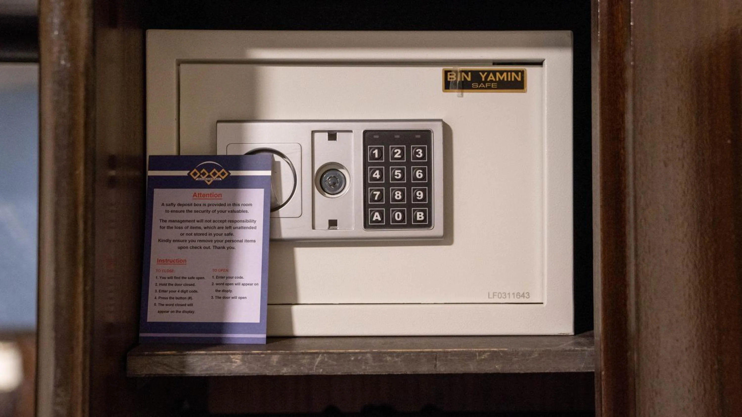 safe in Al Barakah Mawaddah Hotel