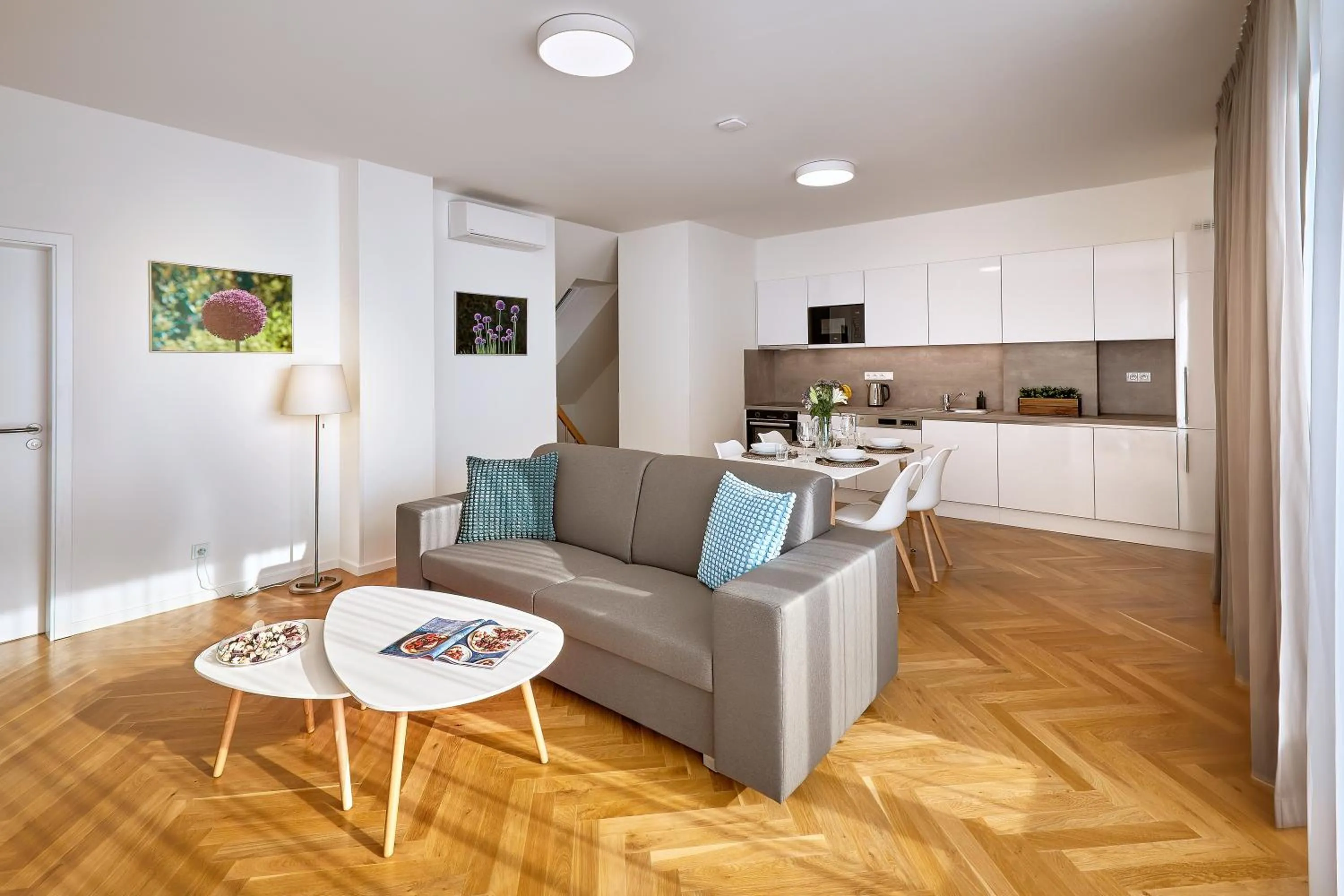 Kitchen or kitchenette in DownTown Suites Rubesova