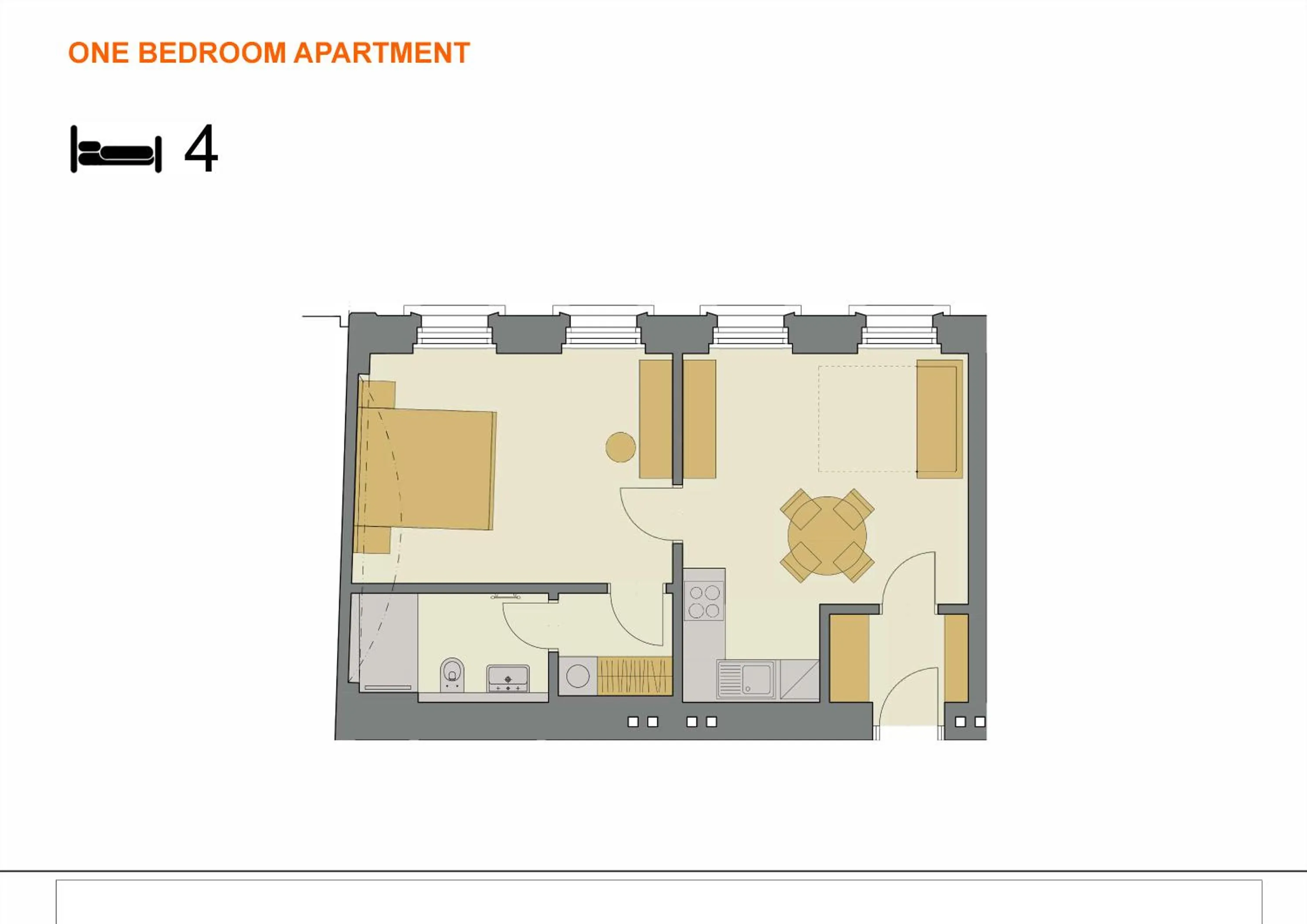 Floor plan in DownTown Suites Rubesova