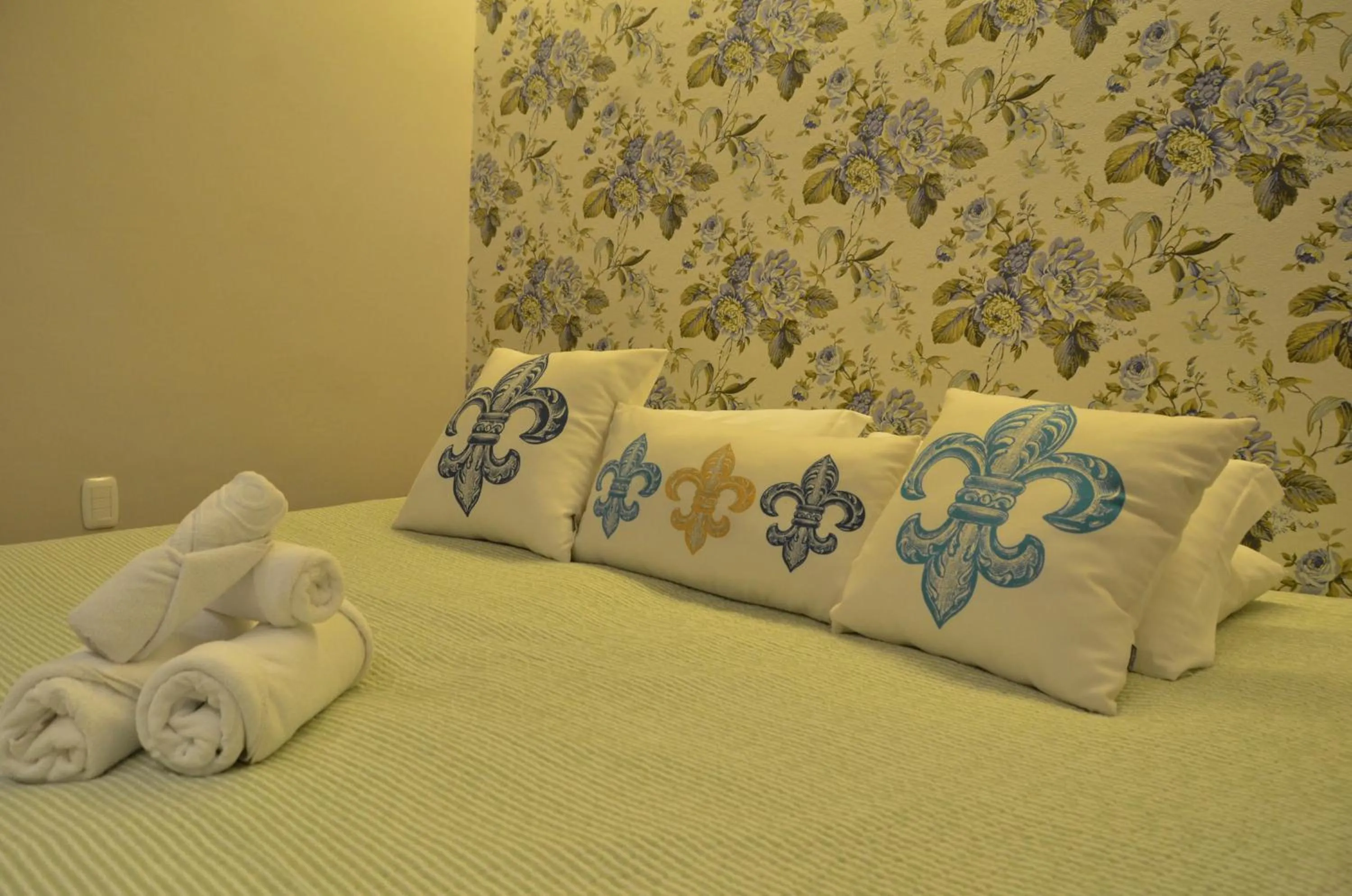 Decorative detail, Bed in Germanias Blumen Hotel