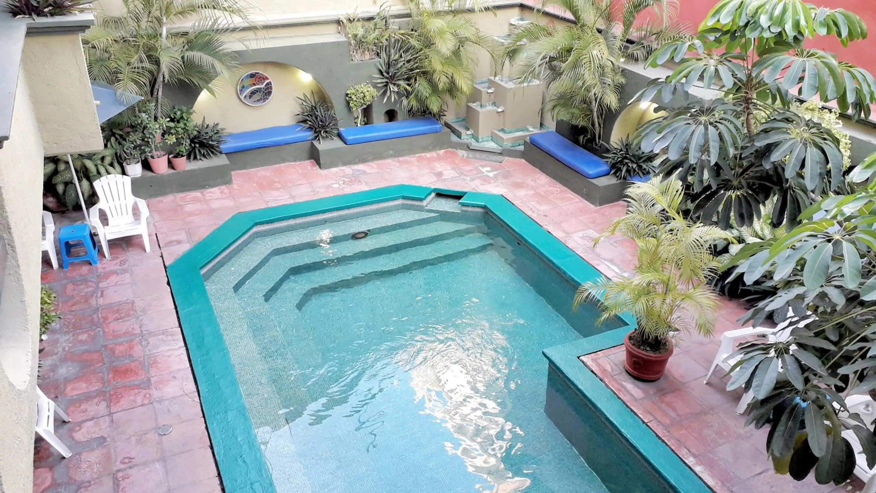 Pool view in Solimar Inn Suites