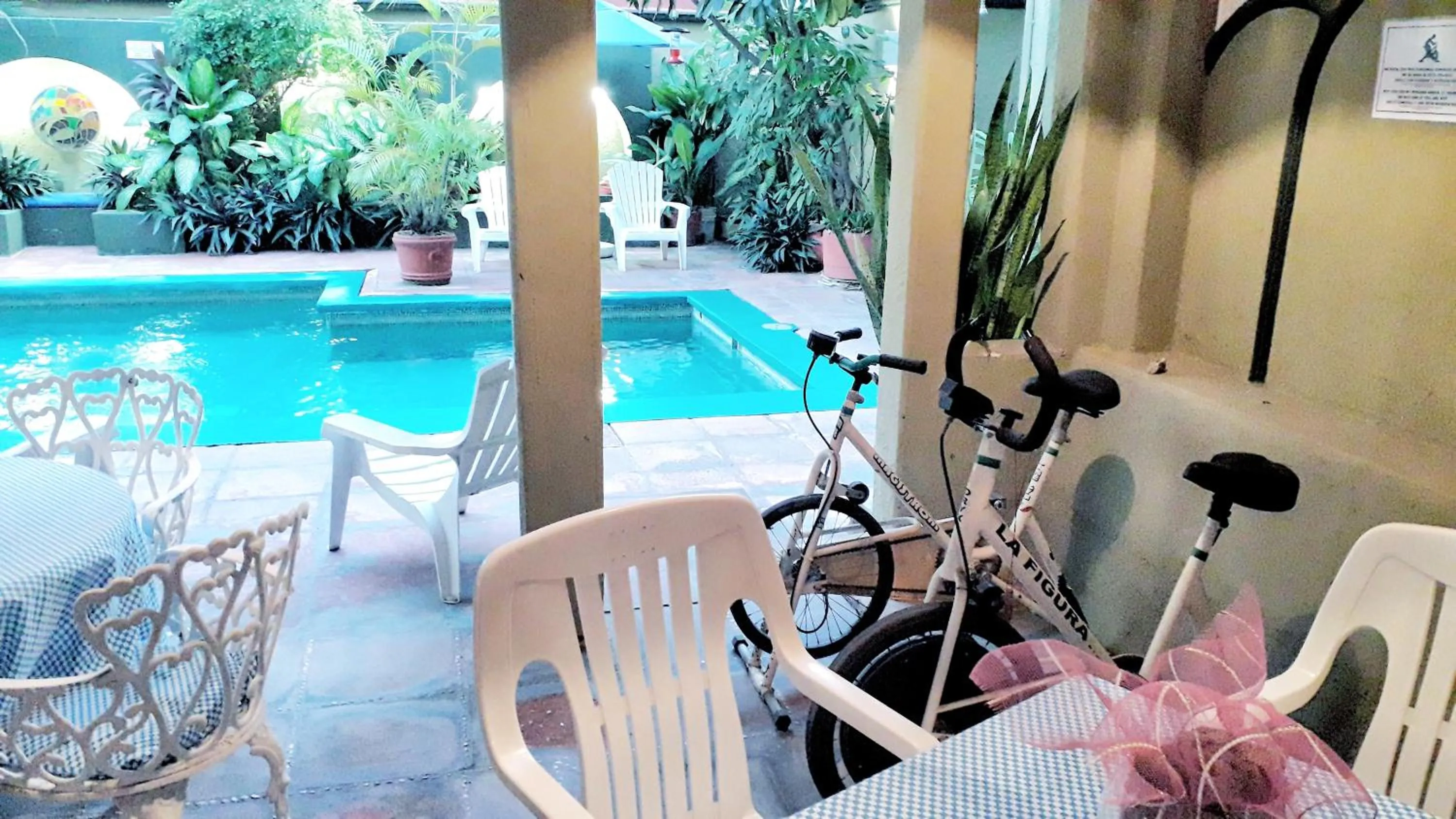 Pool view in Solimar Inn Suites