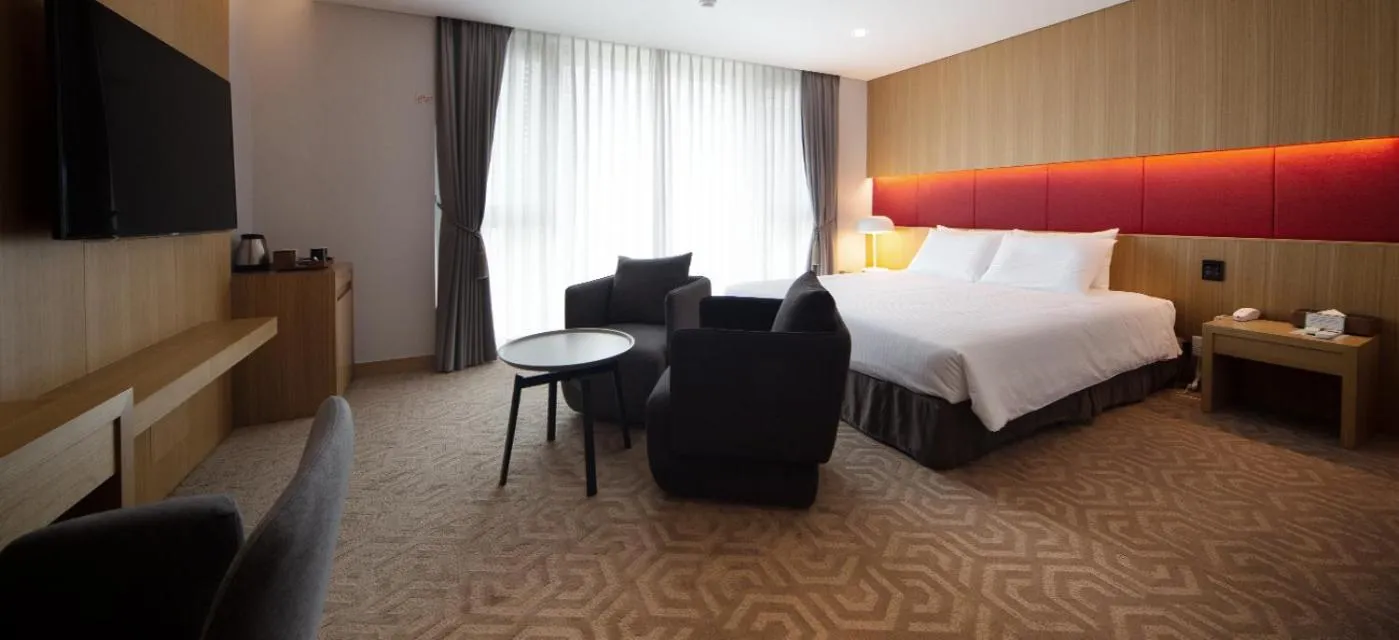 Decorative detail, Bed in Ulsan City Hotel