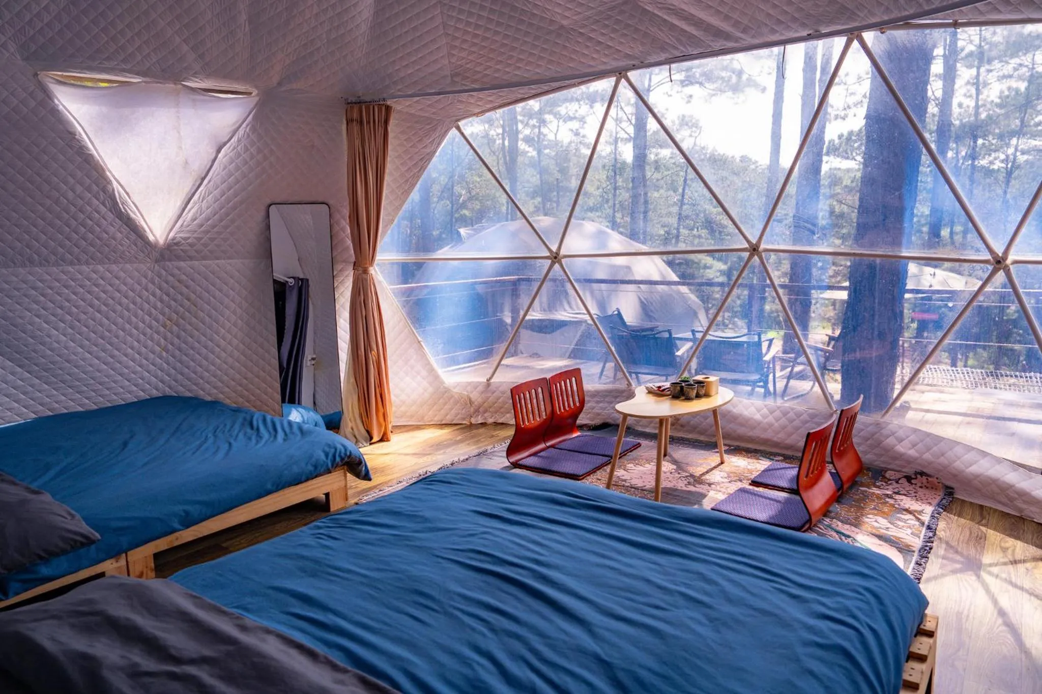 Bed in De Vivre Homestay Măng Đen