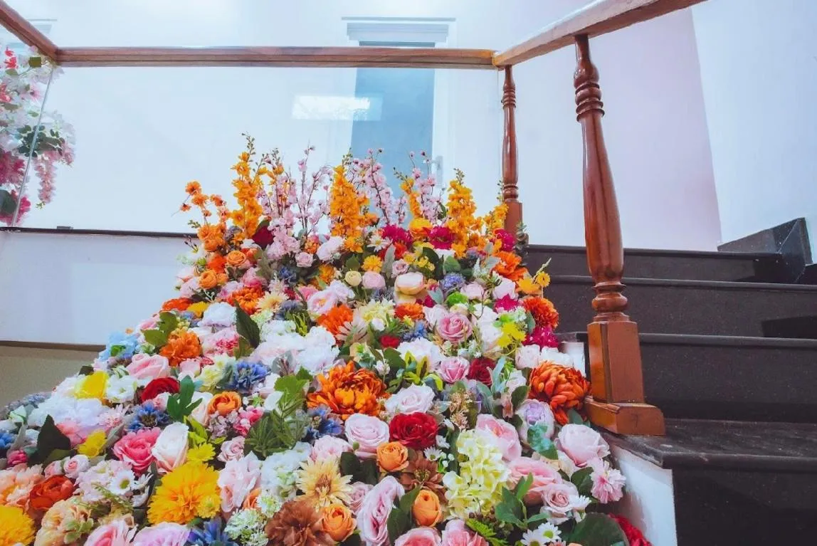 Decorative detail in De Vivre Homestay Măng Đen