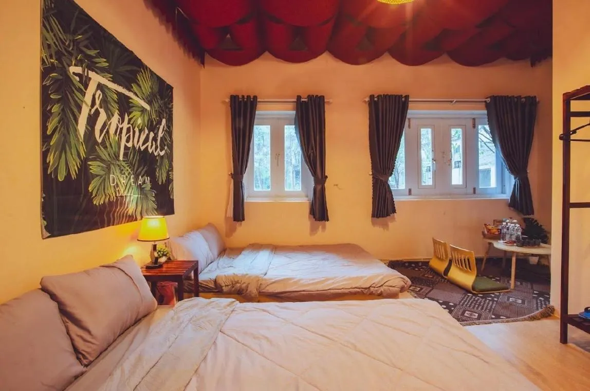 Photo of the whole room, Bed in De Vivre Homestay Măng Đen