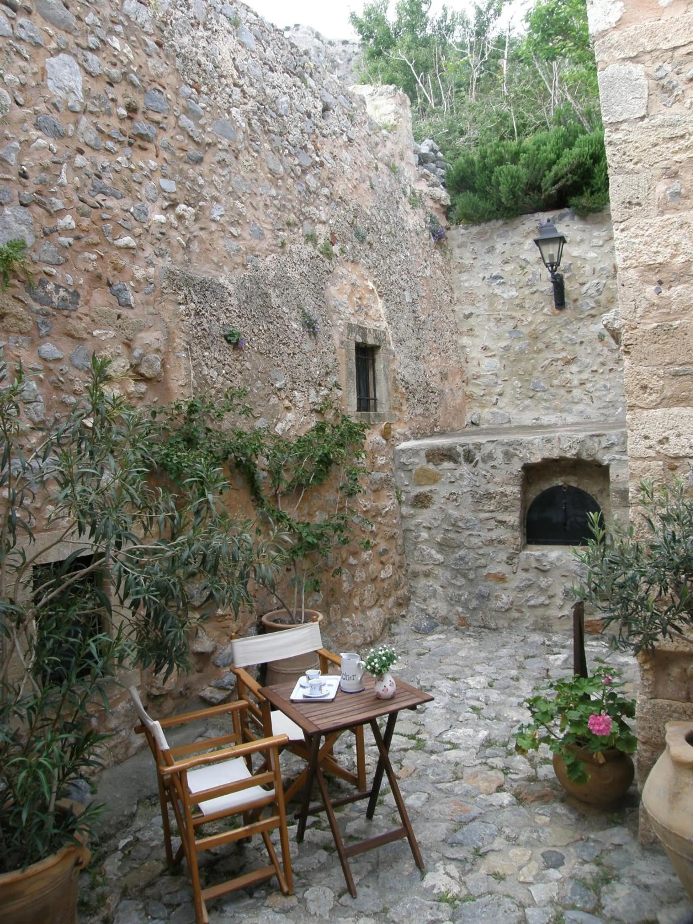 Garden in Dorovinis Monemvasia Castlehouses