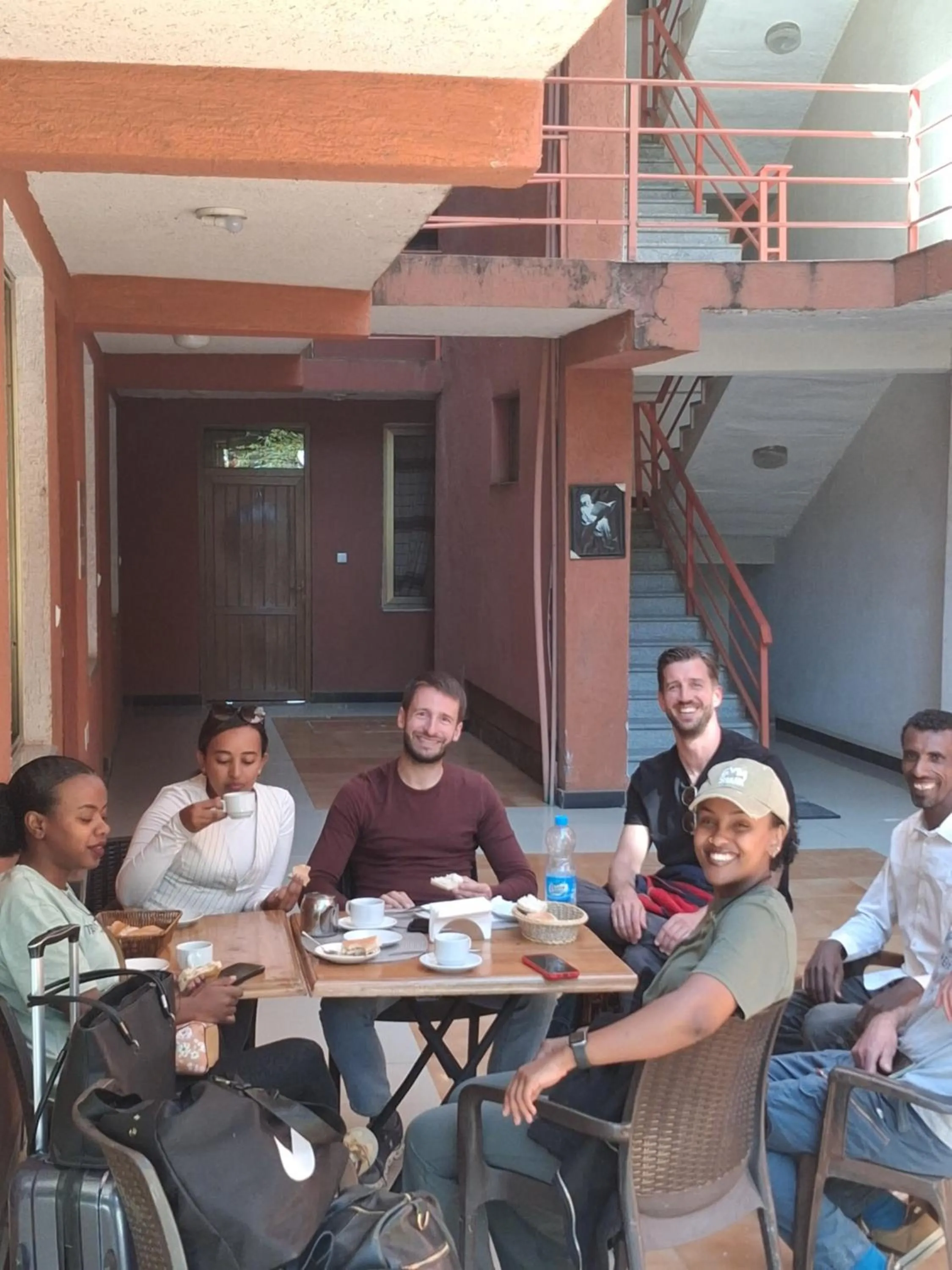 People in Zan-Seyoum Hotel - Lalibela