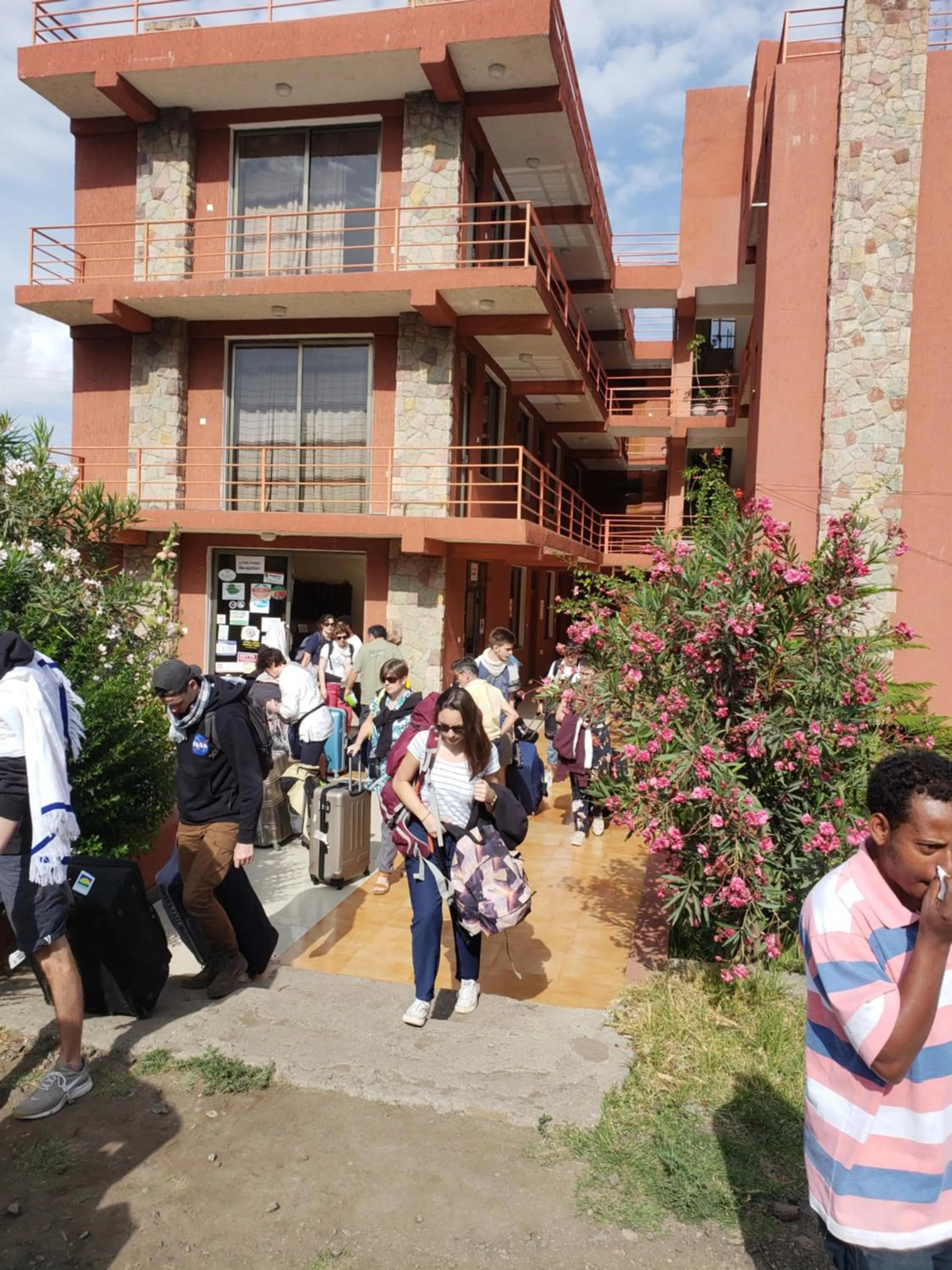 People in Zan-Seyoum Hotel - Lalibela