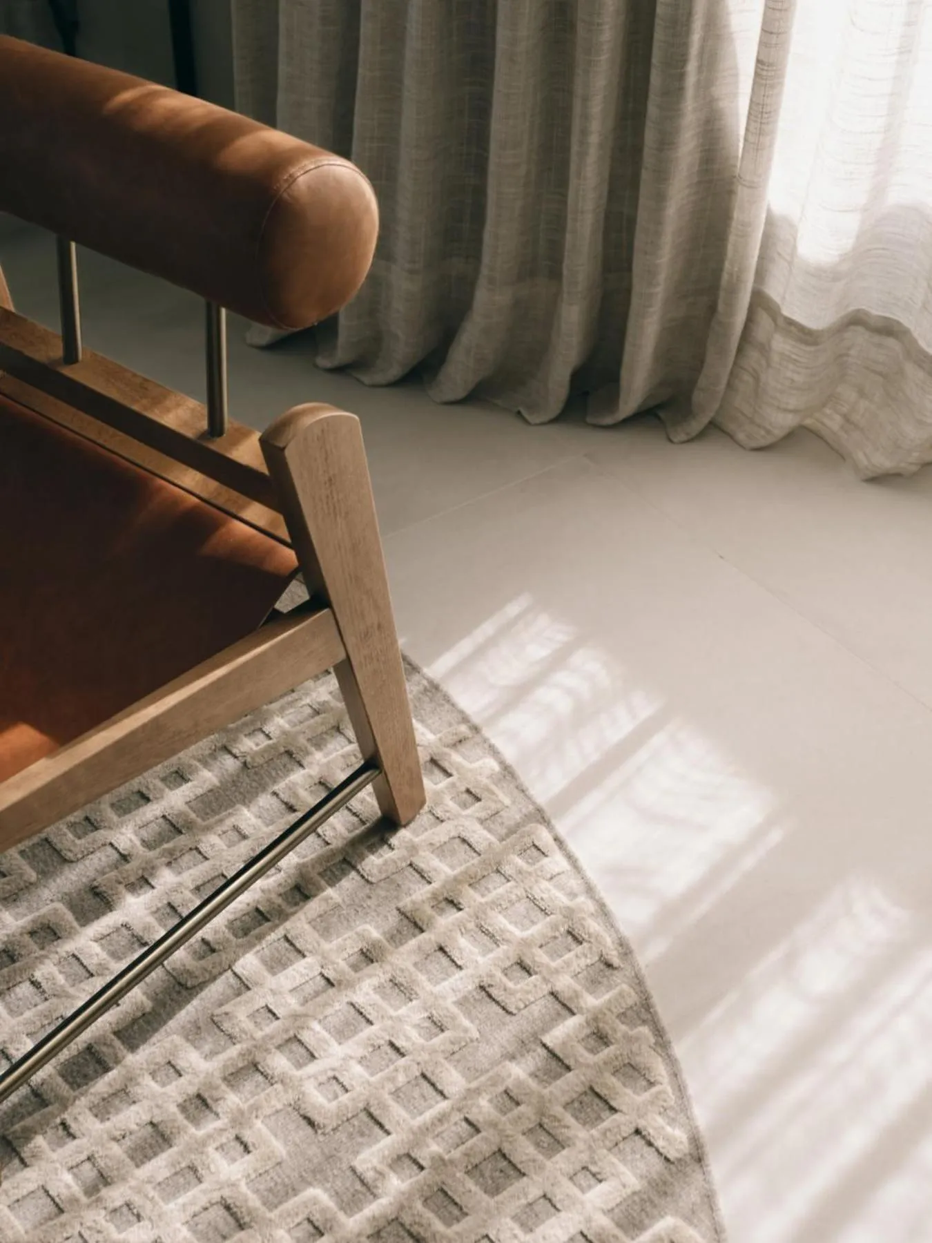 Seating area, Bed in Mondrian Ibiza