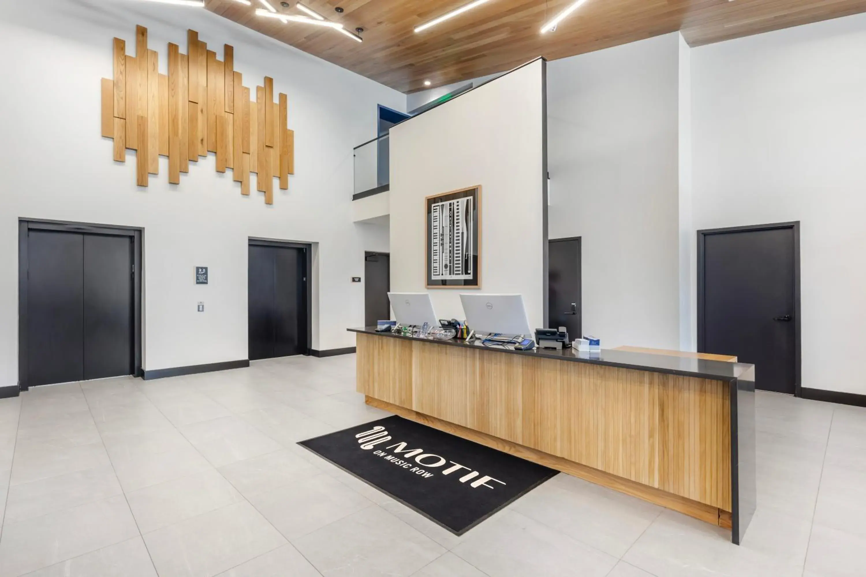 Lobby or reception in Motif Nashville's Hotel on Music Row Lobby or reception in Motif Nashville's Hotel on Music Row