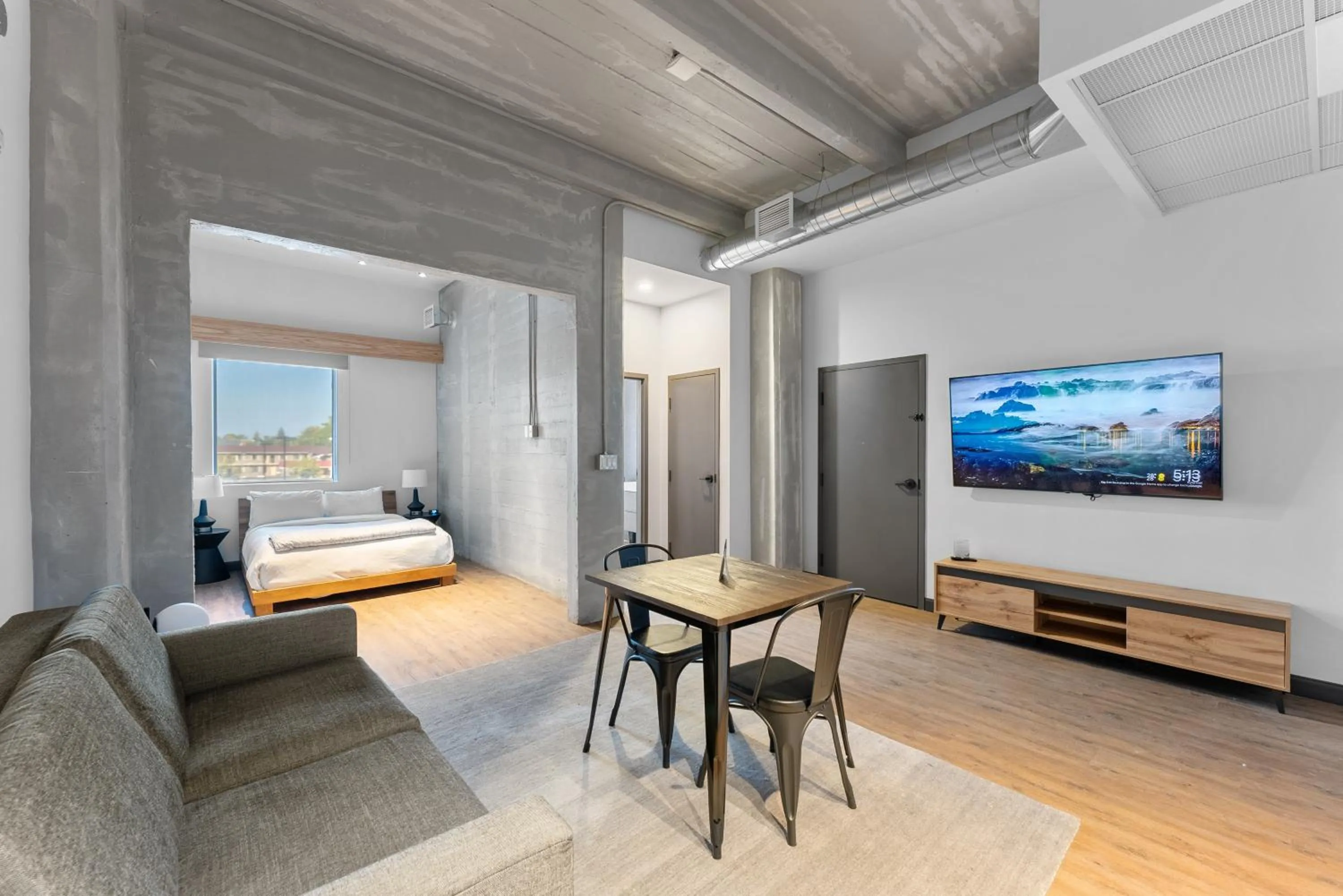 Living room, Bed in Cannery Lofts Niagara