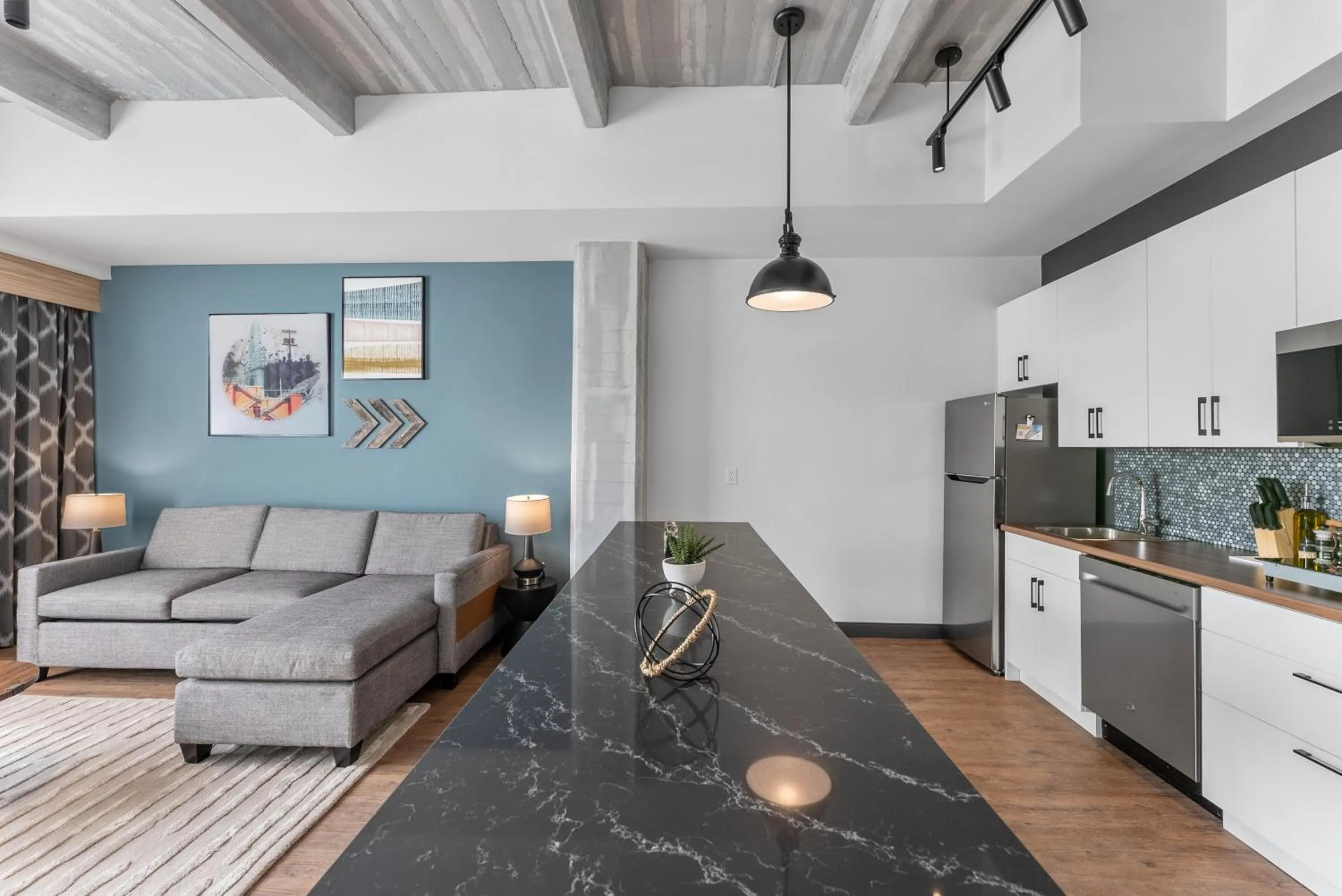 Seating area in Cannery Lofts Niagara