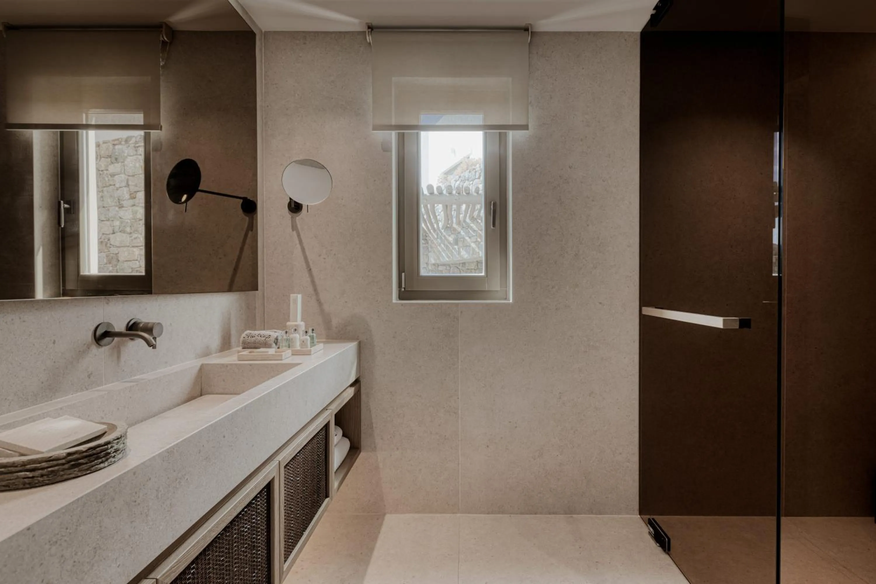 Shower in Enigma Mykonos Hideaway Suites