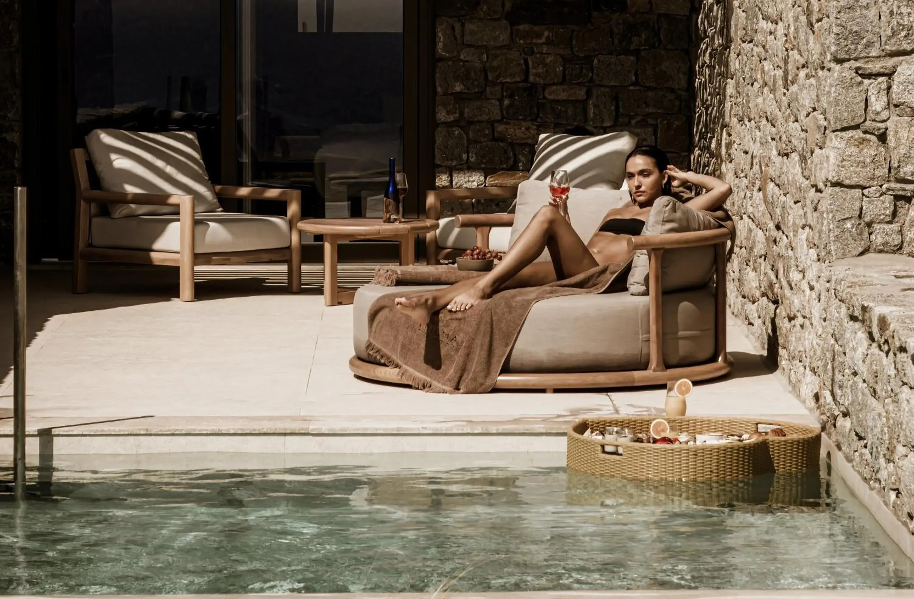 Pool view in Enigma Mykonos Hideaway Suites Pool view in Enigma Mykonos Hideaway Suites