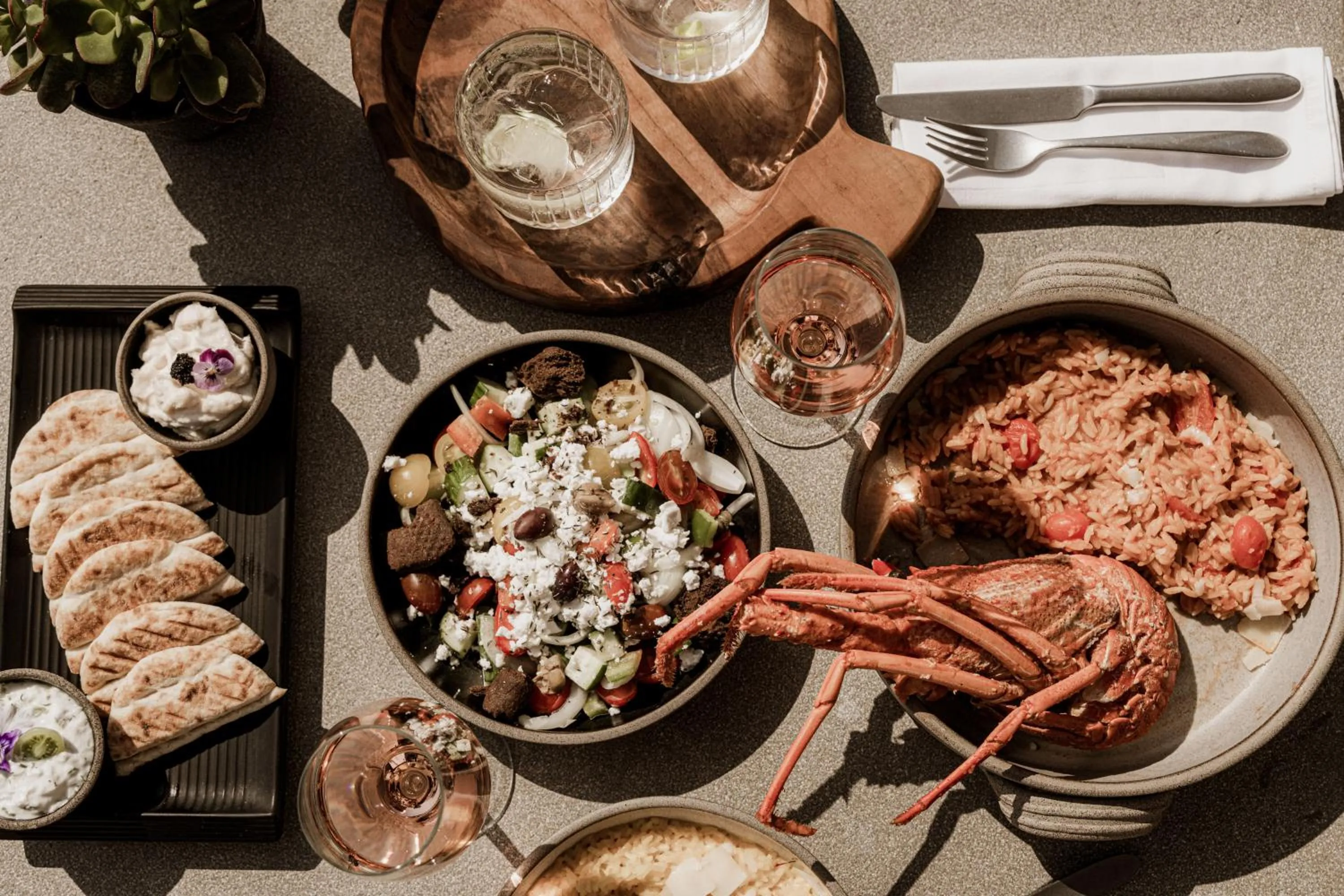 Food and drinks in Enigma Mykonos Hideaway Suites